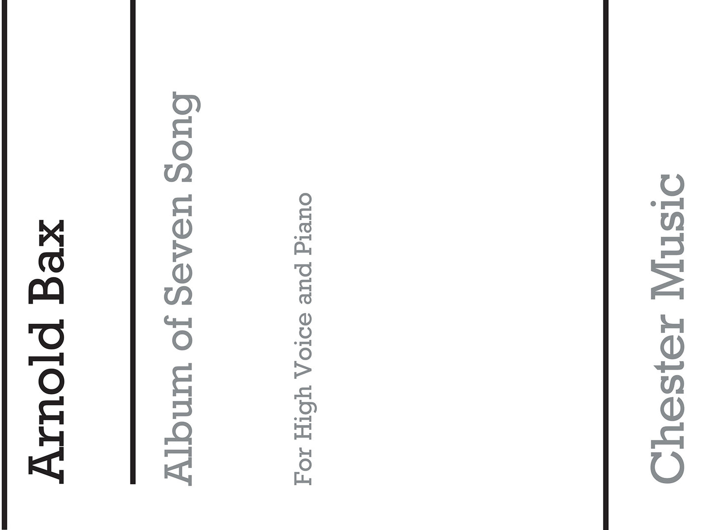 Album Of Seven Songs de Arnold Bax, Livre pour voix aiguë et Piano