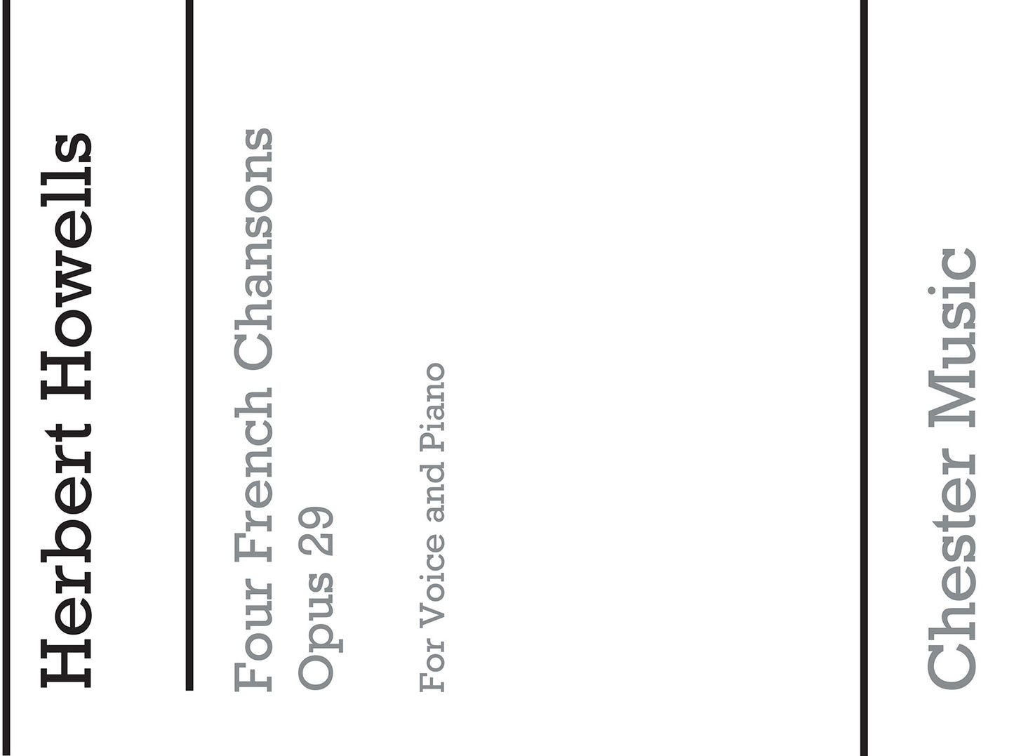 Four French Chansons Op.29 de Herbert Howells, Livre pour voix et Piano