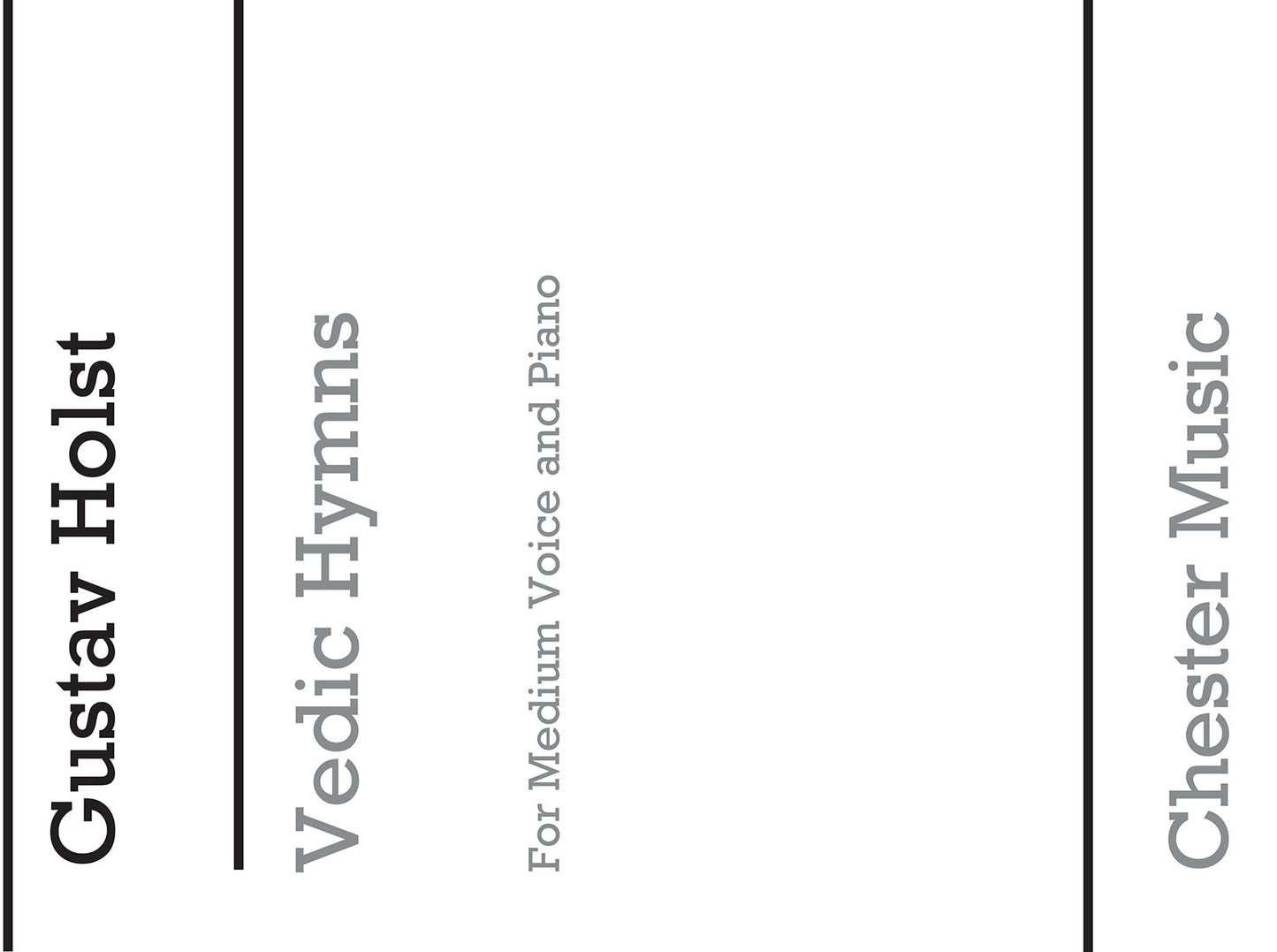 Vedic Hymns Op.24 No.7 (Vac. Speech) Voice/Piano de Gustav Holst, Livre pour voix et Piano