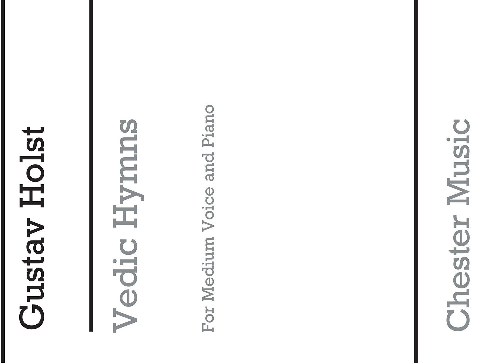 Vedic Hymns Op.24 No.7 (Vac. Speech) Voice/Piano de Gustav Holst, Livre pour voix et Piano