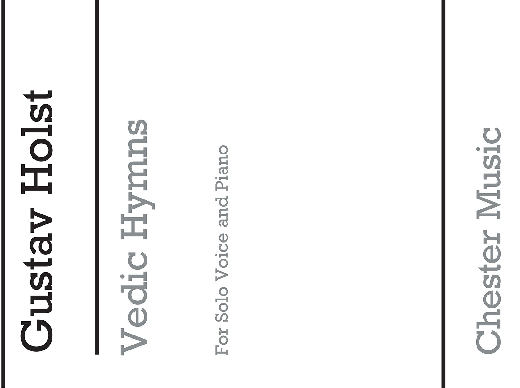 Vedic Hymns Op24 for Voice And Piano de Gustav Holst, Livre pour voix et Piano