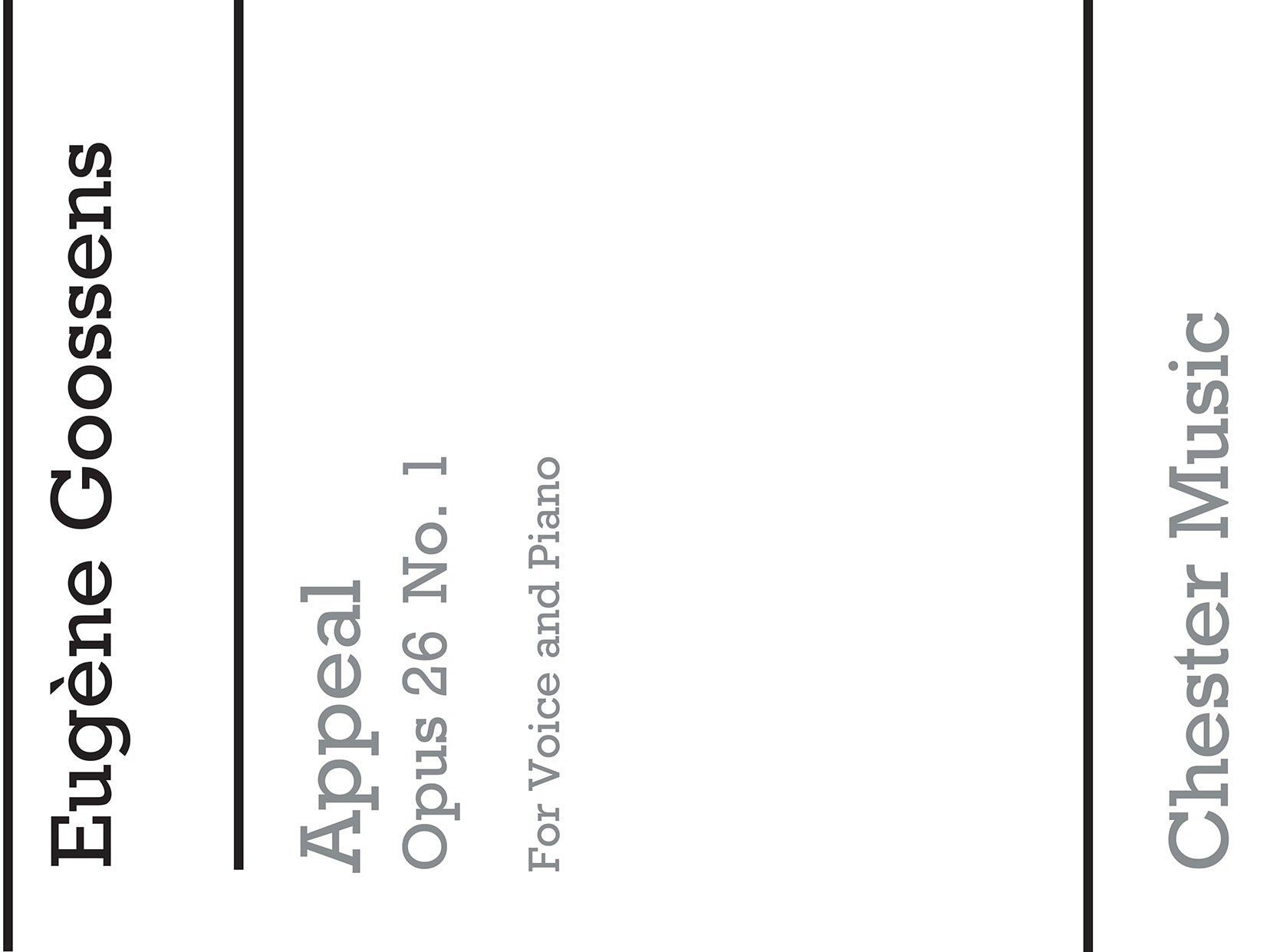 The Appeal from 'Three Songs Op.26' de Eugene Goossens, Livre pour voix moyenne et Piano