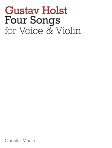 4 Songs For Voice And Violin Op.35 de Gustav Holst, Livre pour voix et Violon