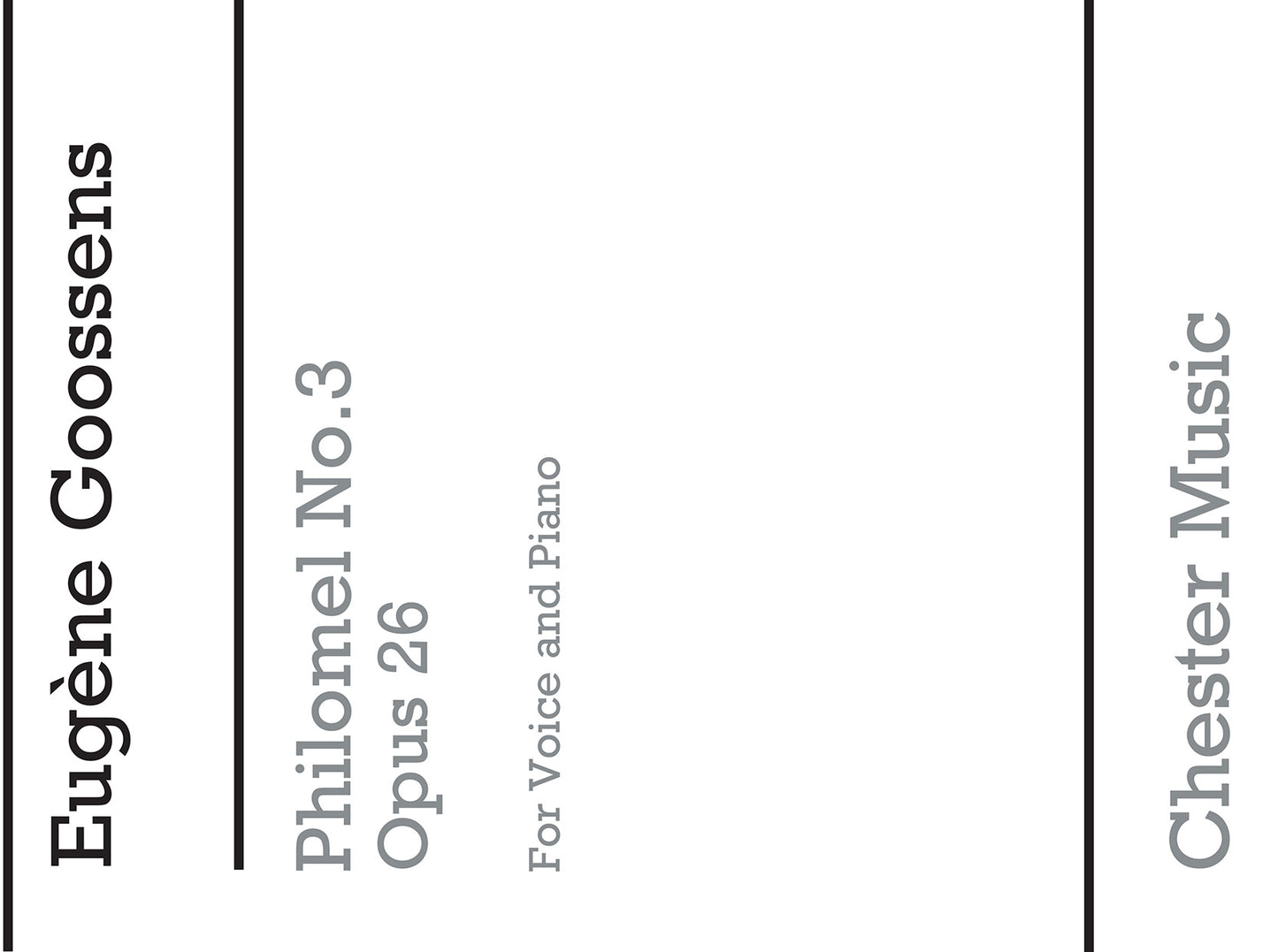 Philomel from 'Three Songs Op.26' de Eugene Goossens, Livre pour voix moyenne et Piano