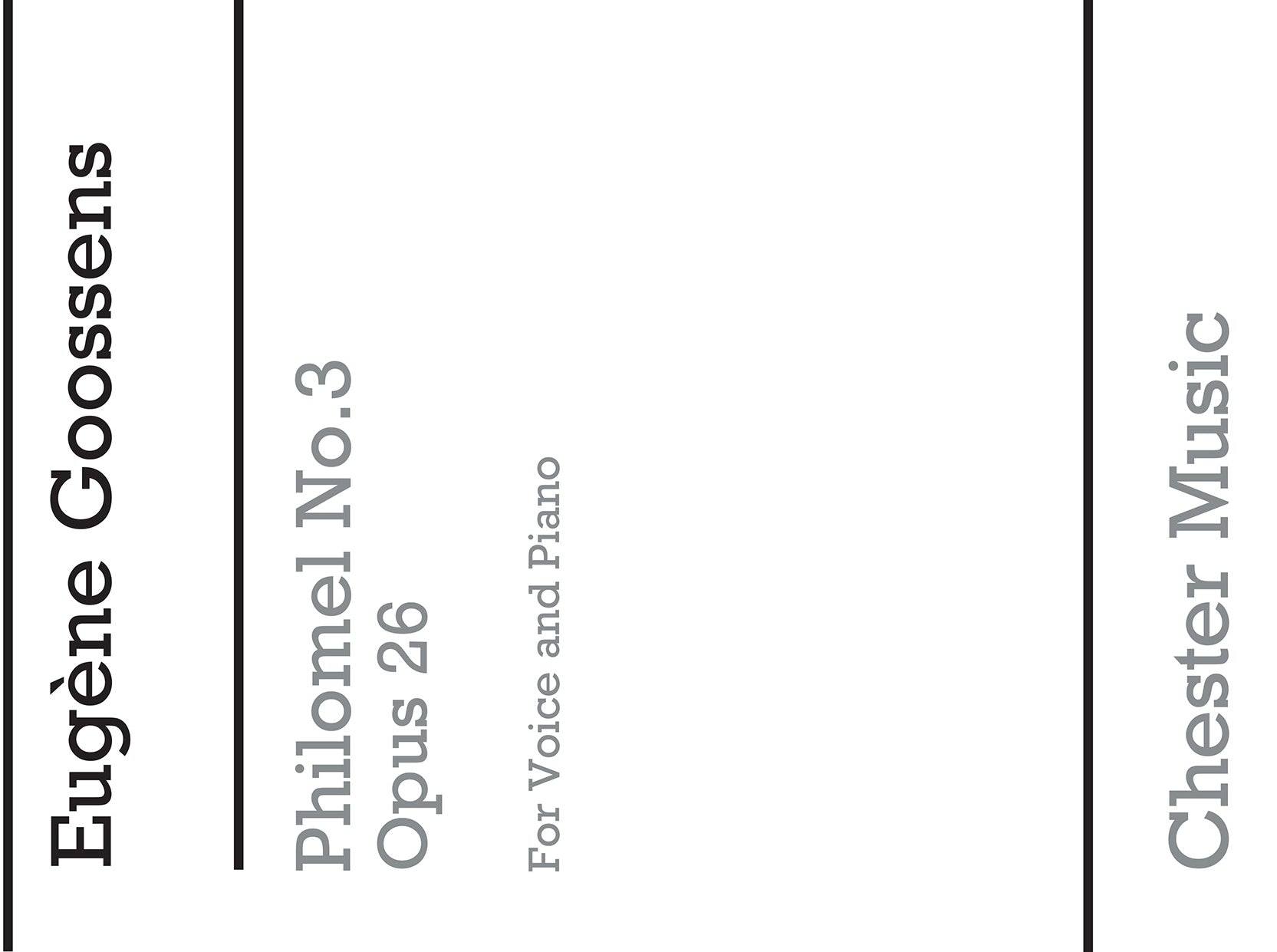 Philomel from 'Three Songs Op.26' de Eugene Goossens, Livre pour voix moyenne et Piano
