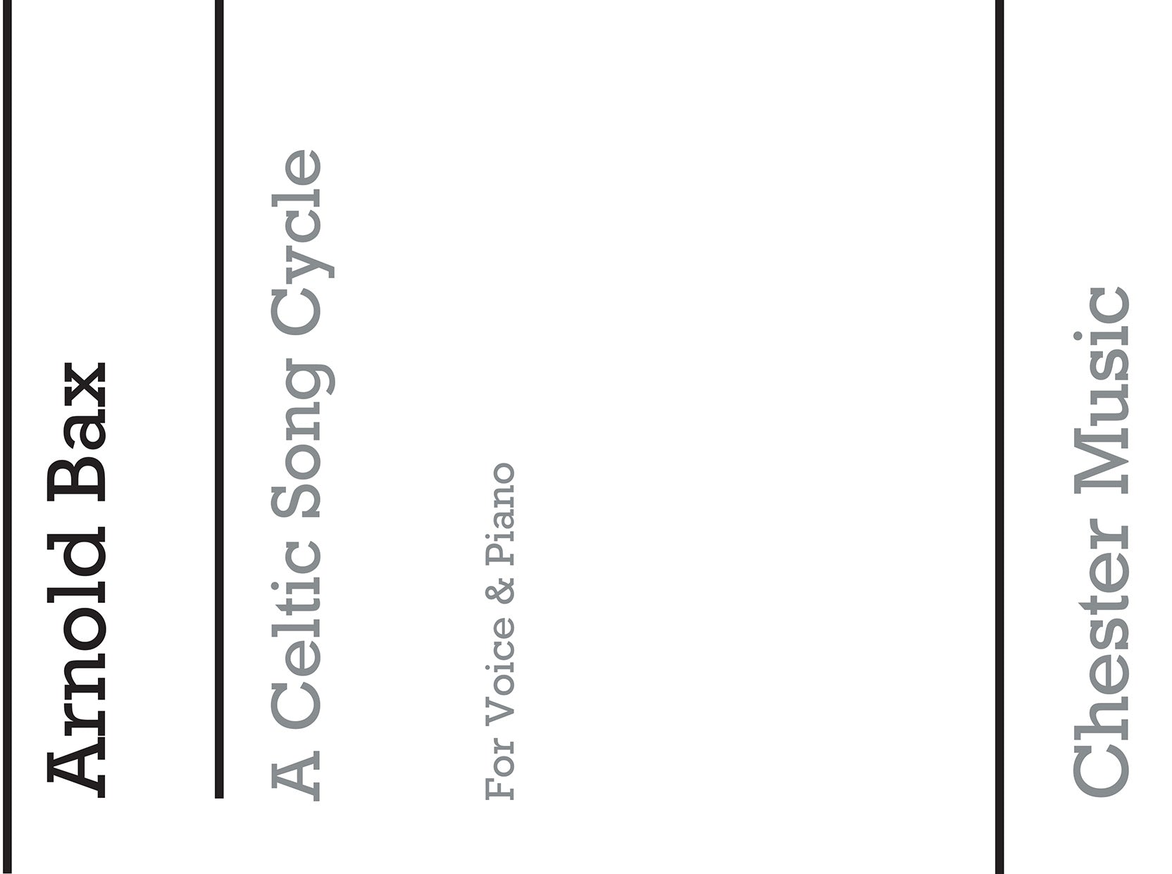 A Celtic Song Cycle de Arnold Bax, Livre pour voix et Piano