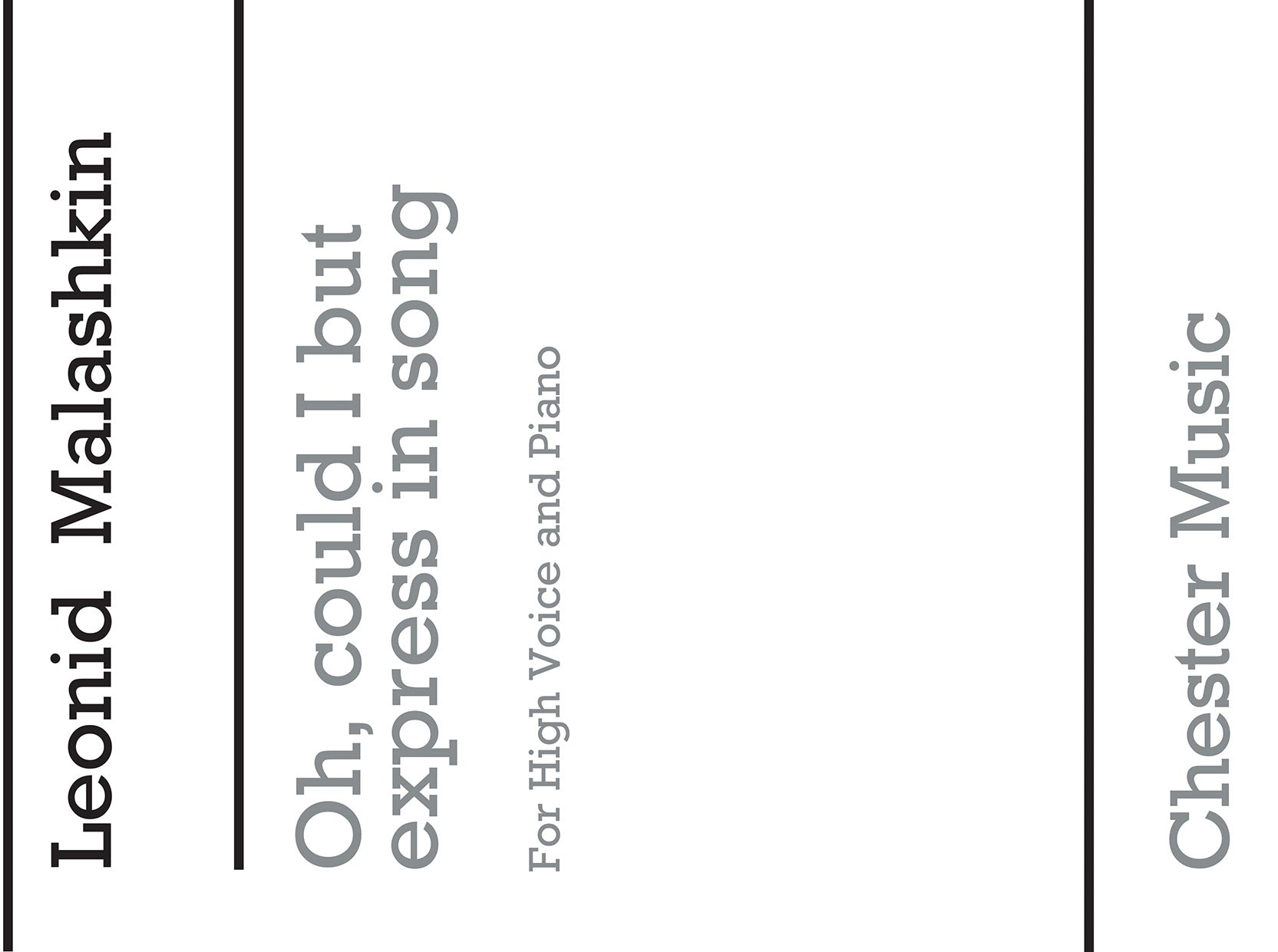 Oh Could I But Express In Song (E Minor) de Leonid Malashkin, Livre pour voix aiguë