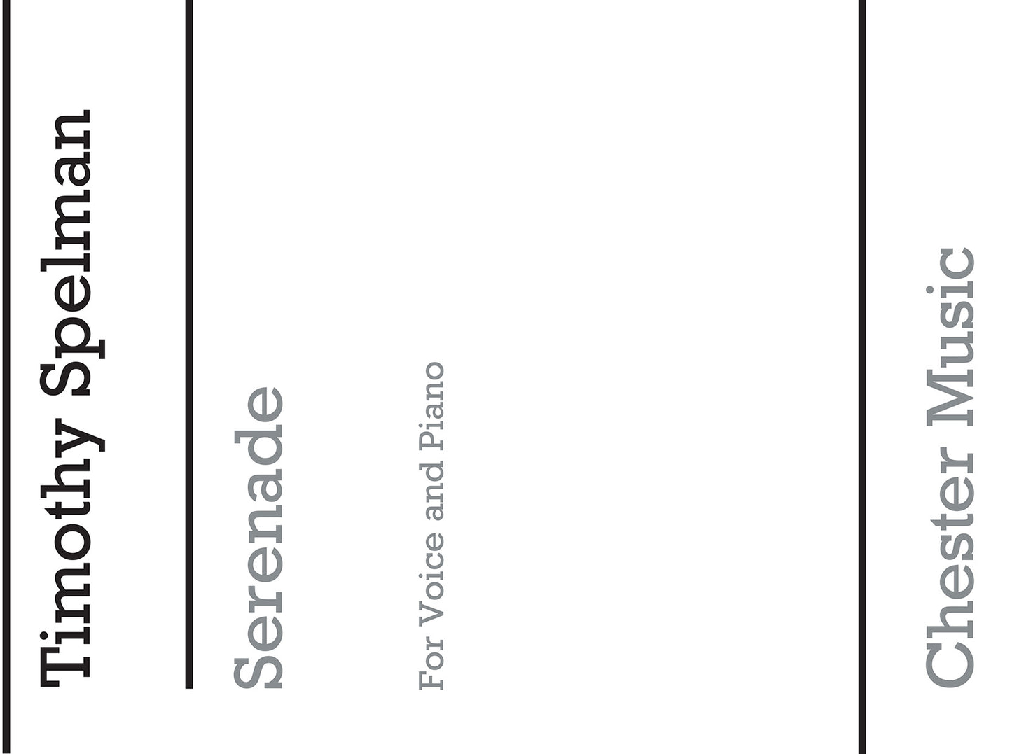 Serenade de Timothy Mather Spelman, Livre pour voix et Piano