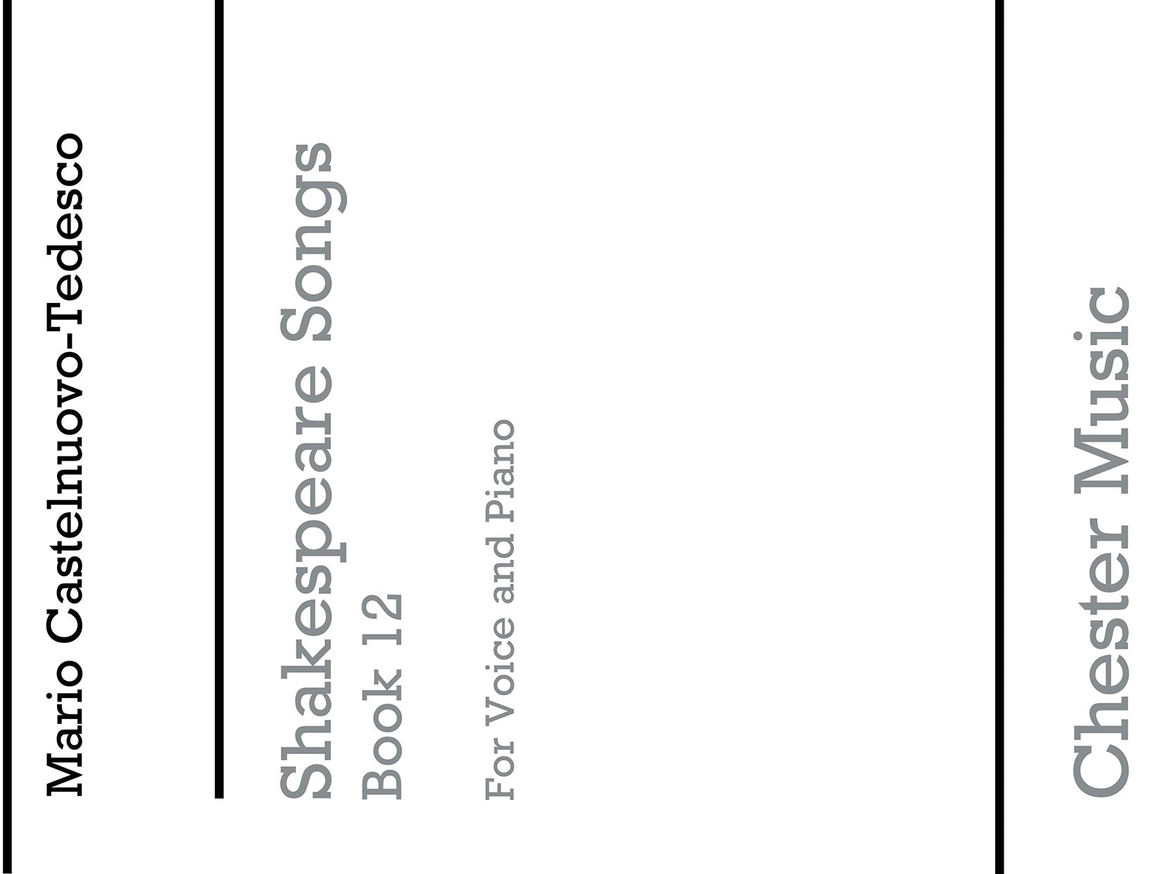 Shakespeare Songs Book 12, Livre pour voix et Piano