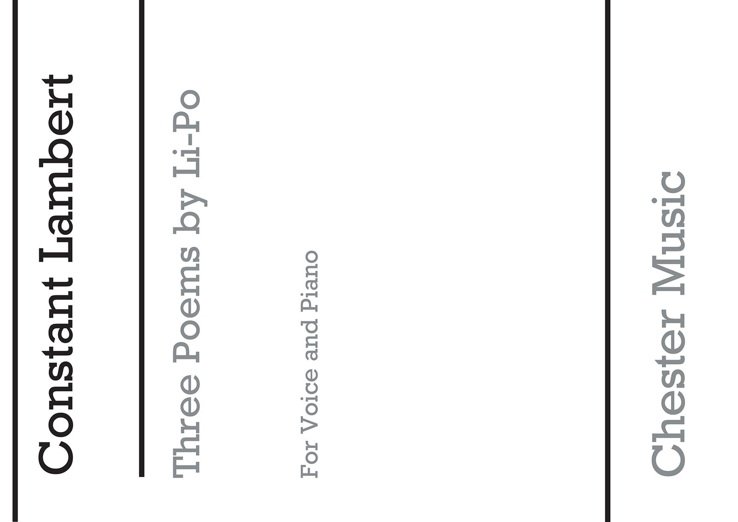 Three Poems Of Li-po de Constant Lambert, Livre pour voix moyenne et Piano