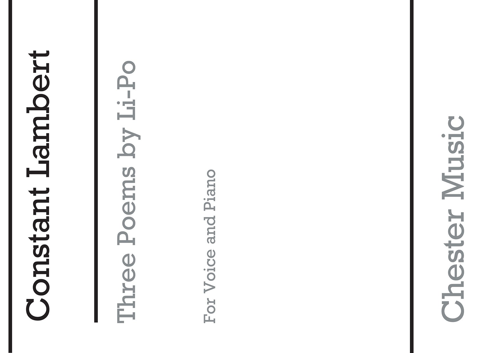 Three Poems Of Li-po de Constant Lambert, Livre pour voix moyenne et Piano