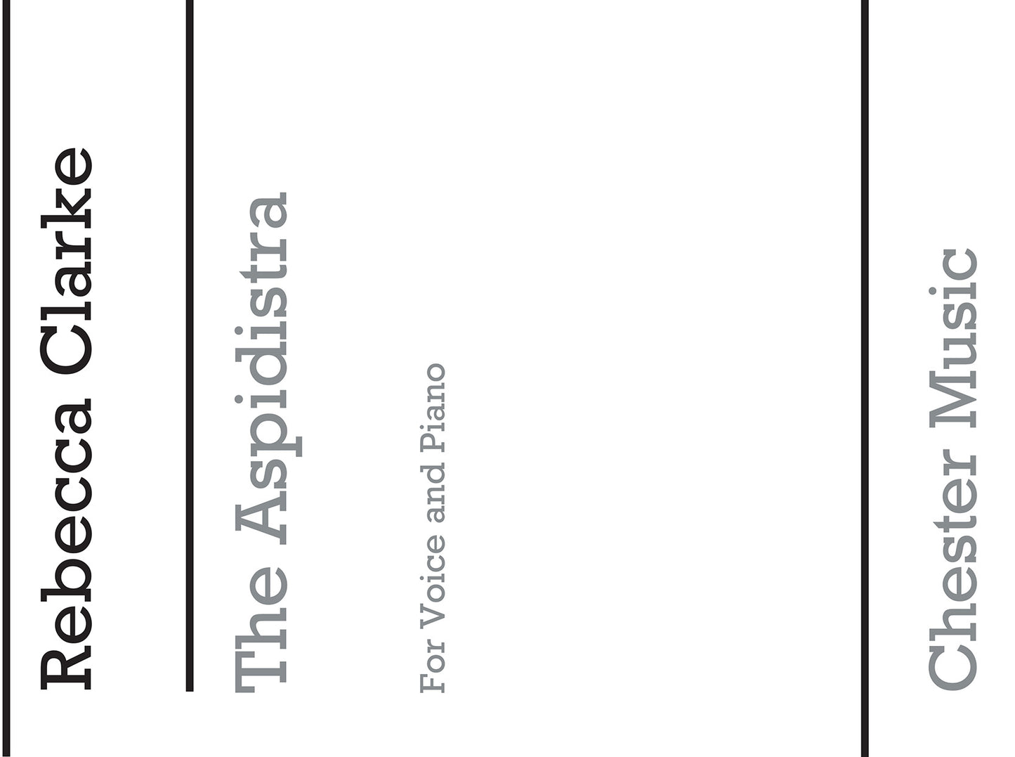 The Aspidistra de Rebecca Clarke, Livre pour voix et Piano
