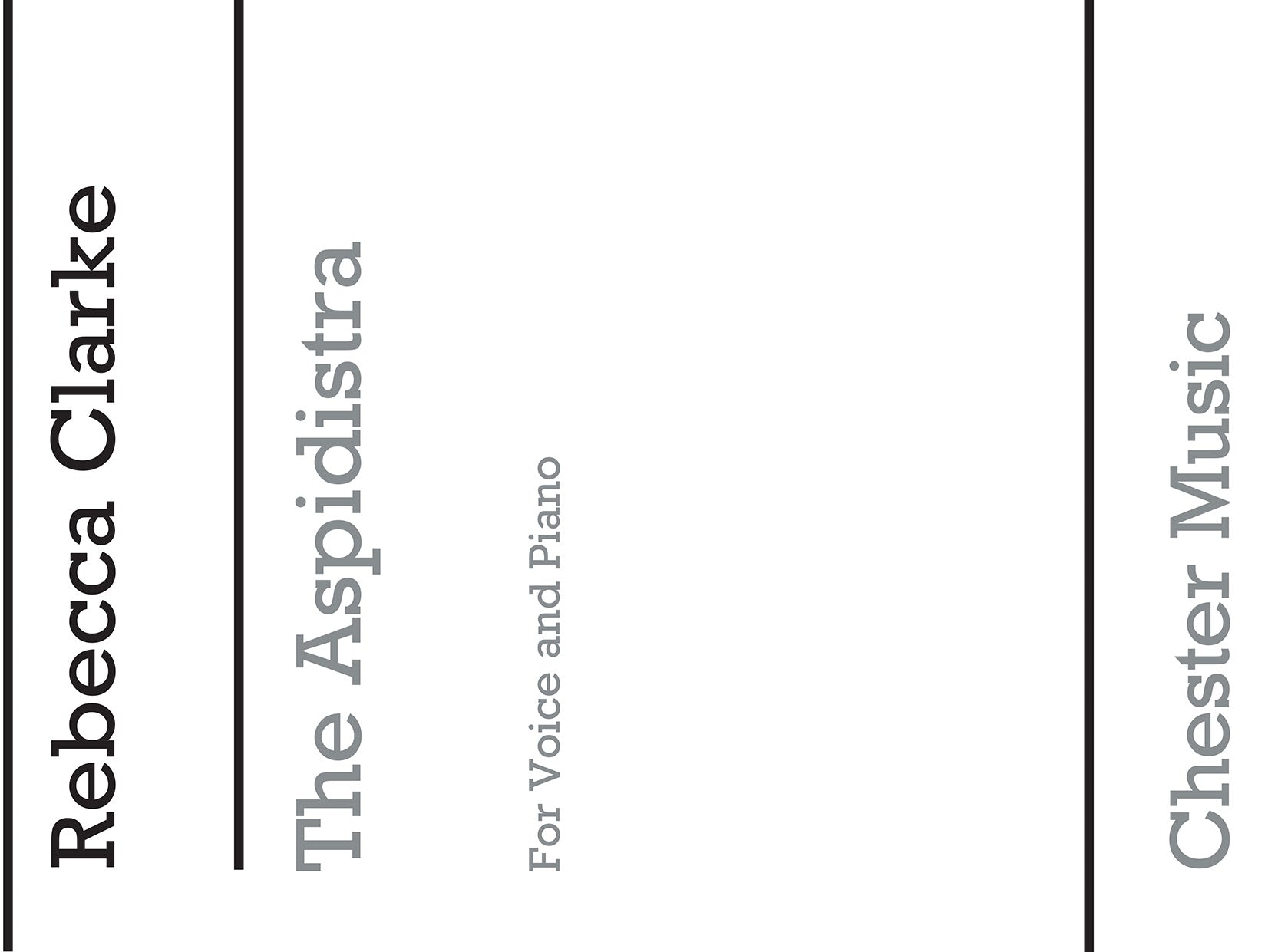 The Aspidistra de Rebecca Clarke, Livre pour voix et Piano