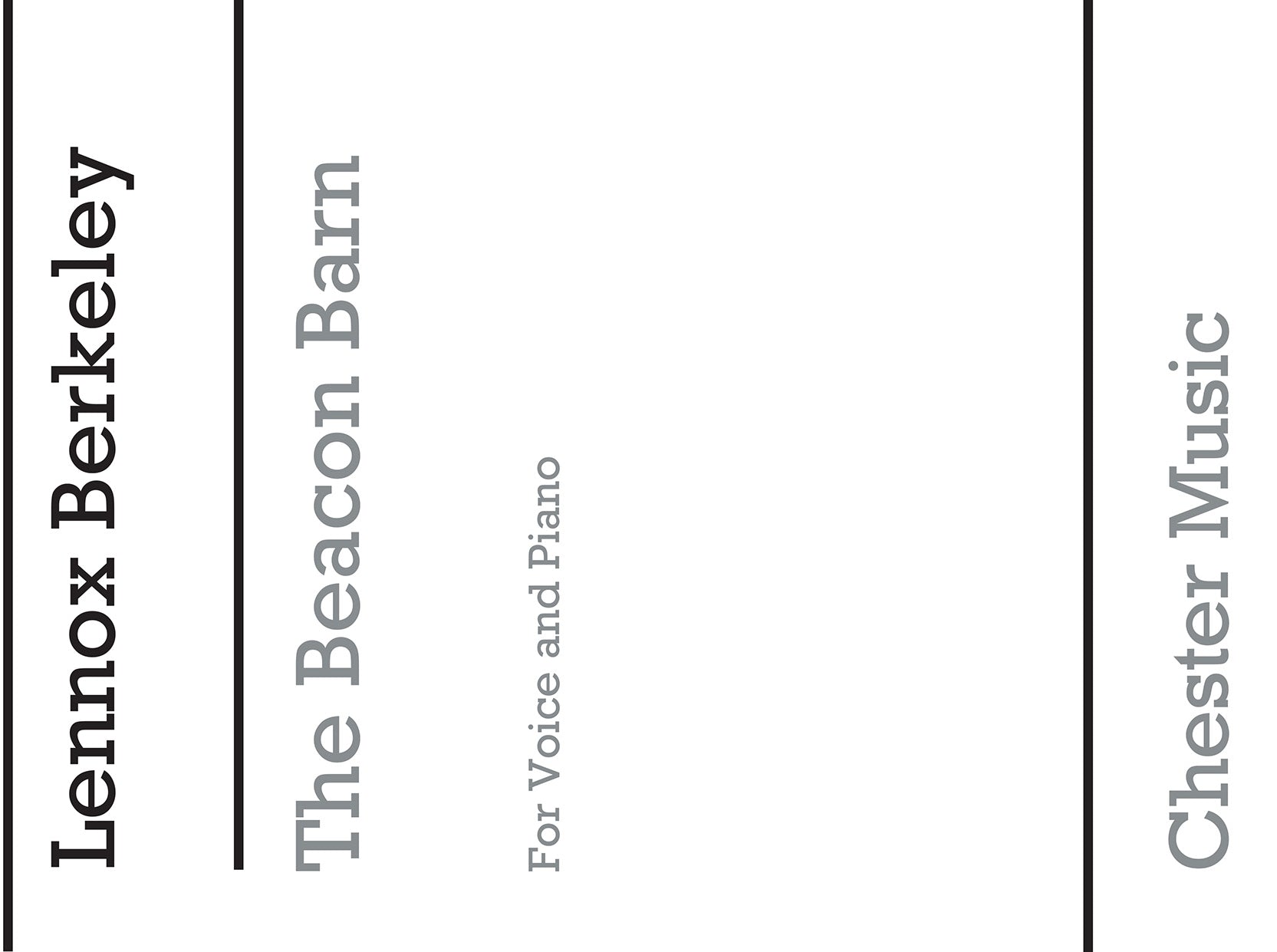 Beacon Barn Op.14 No.2 de Lennox Berkeley, Livre pour voix moyenne et Piano