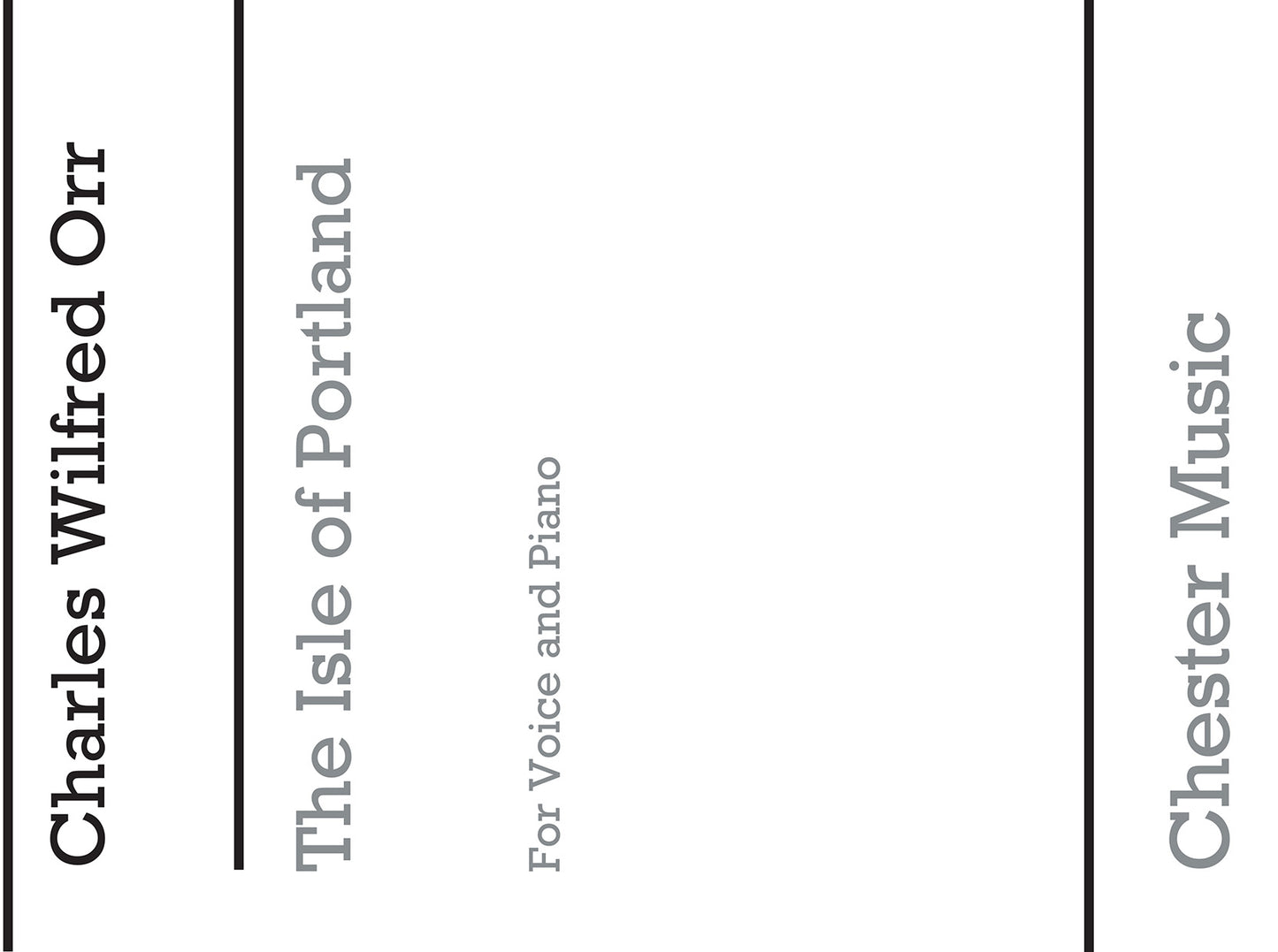 The Isle Of Portland for High Voice and Piano de Charles Wilfred Orr, Livre pour voix aiguë et Piano