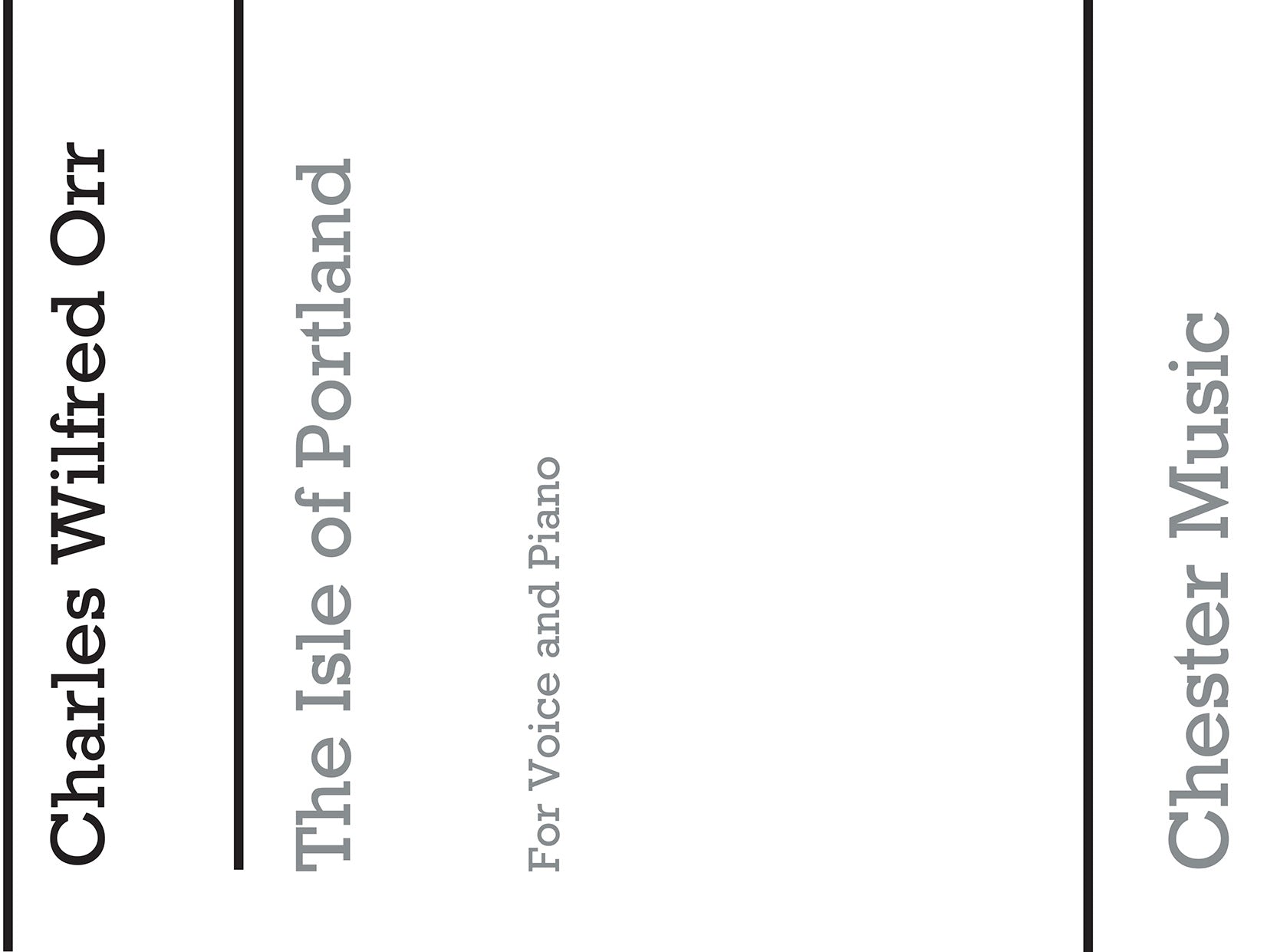 The Isle Of Portland for High Voice and Piano de Charles Wilfred Orr, Livre pour voix aiguë et Piano