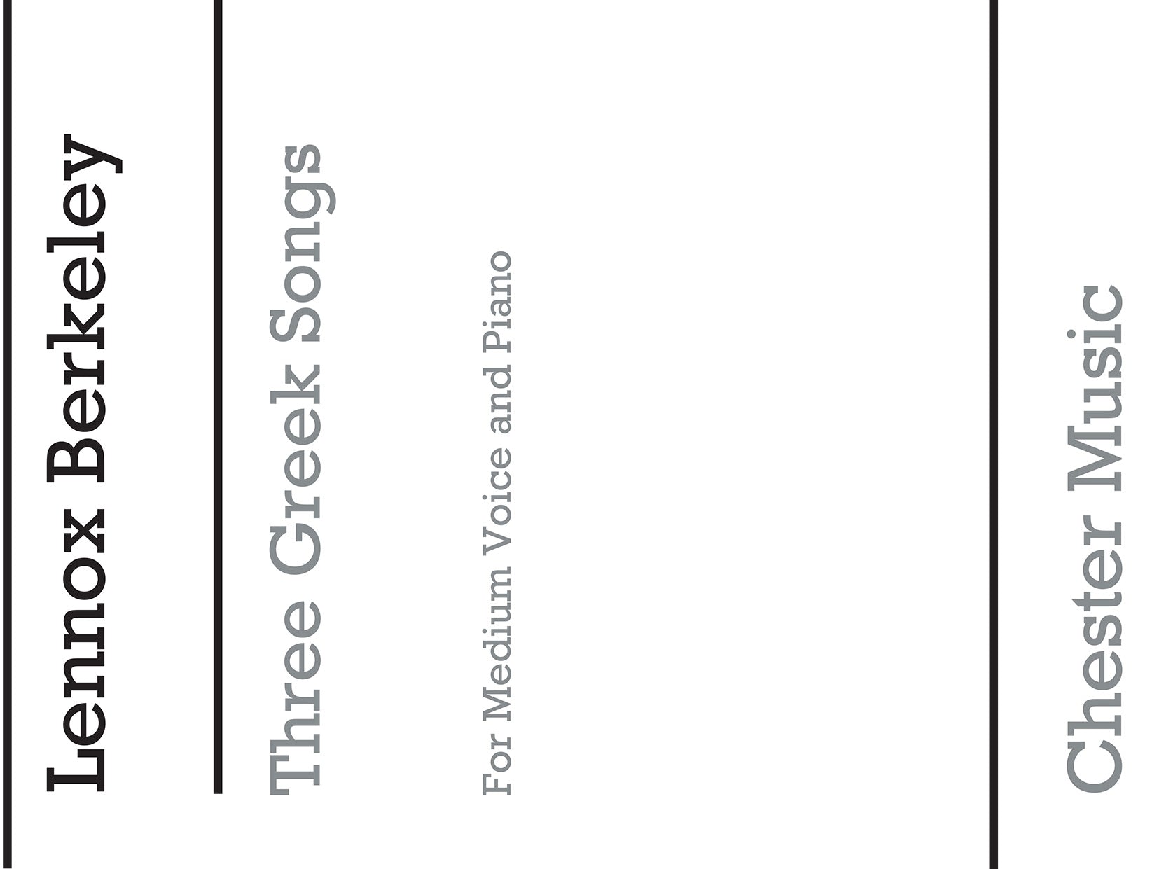 Three Greek Songs Op.38 de Lennox Berkeley, Livre pour voix moyenne et Piano