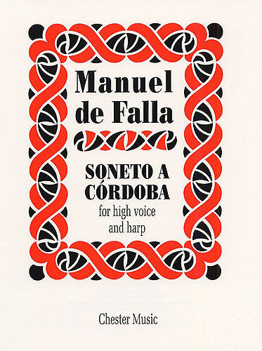 Soneto A Cordoba de Manuel de Falla, Livre pour voix aiguë et Harpe