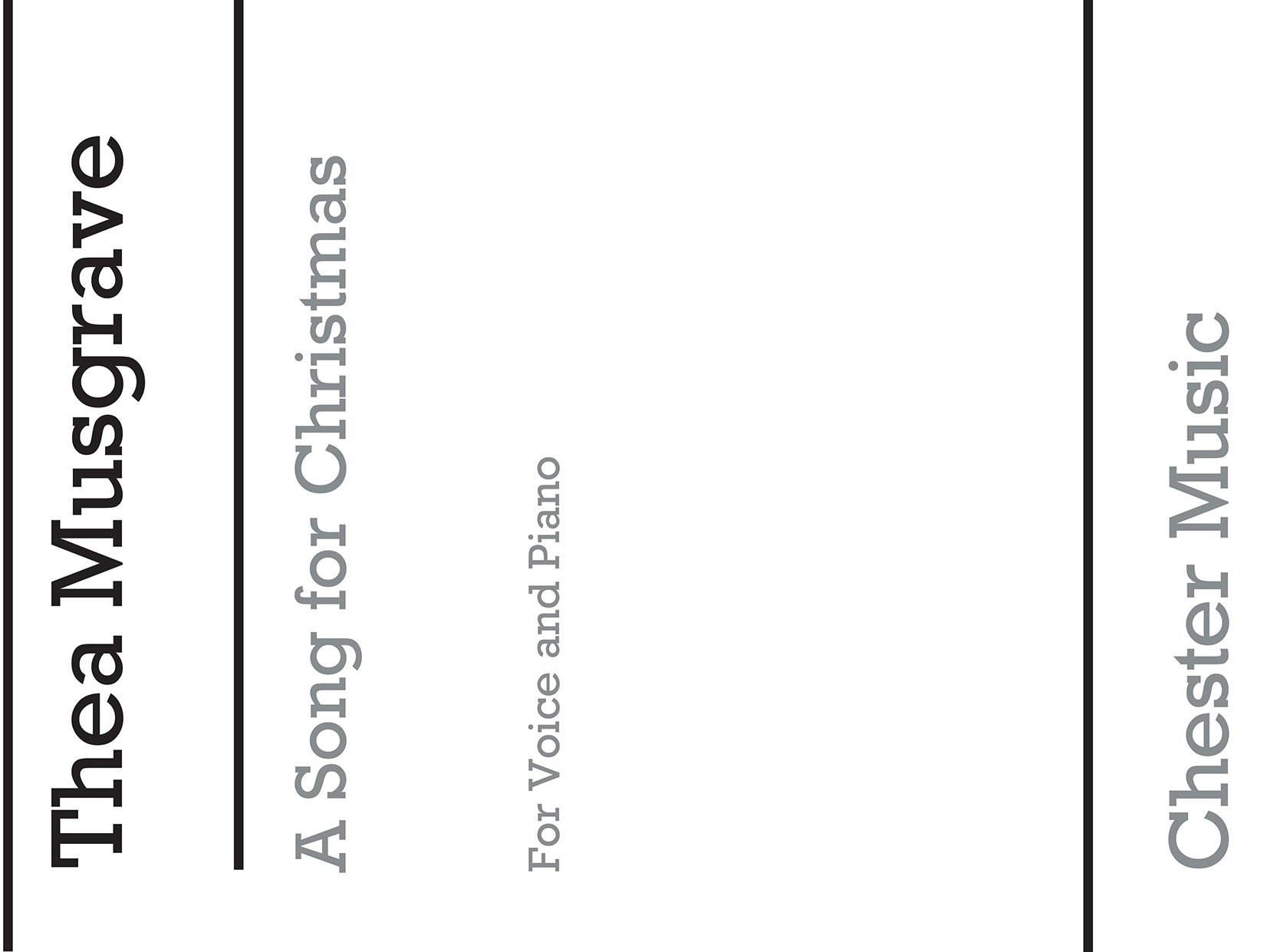 A Song For Christmas de Thea Musgrave, Livre pour voix