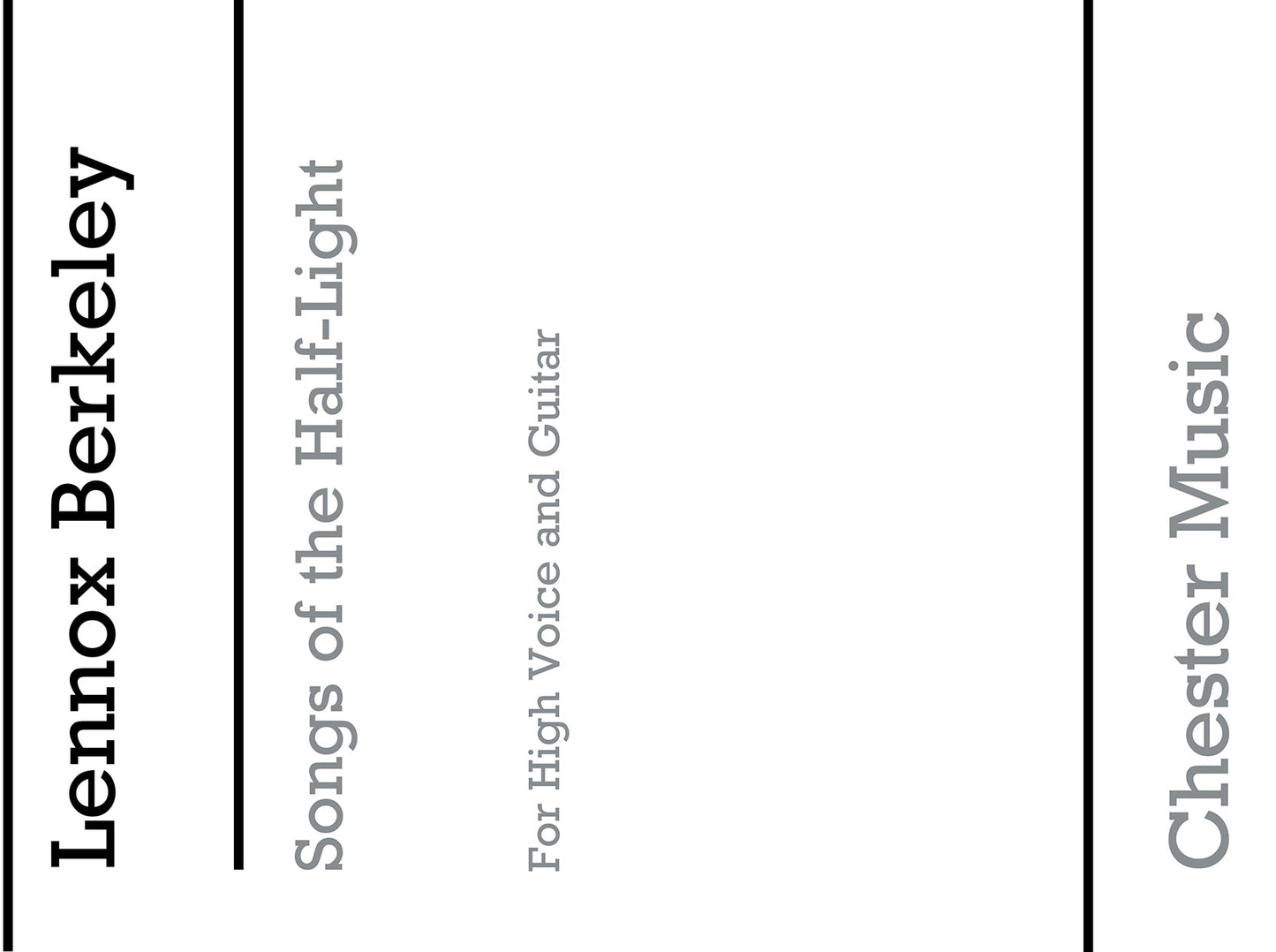 Songs Of The Half-Light Op.65 de Lennox Berkeley, Livre pour voix aiguë et Guitare