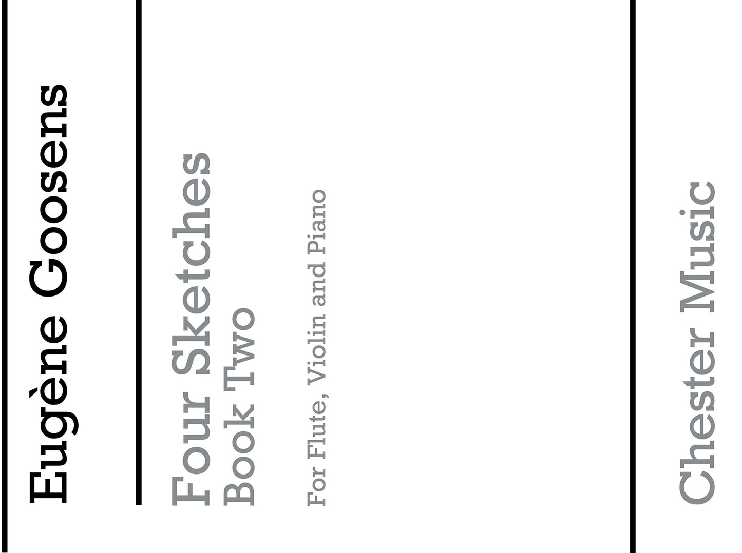 Four Sketches Book 2 de Eugene Goossens, Partition + parties pour ensemble de chambre