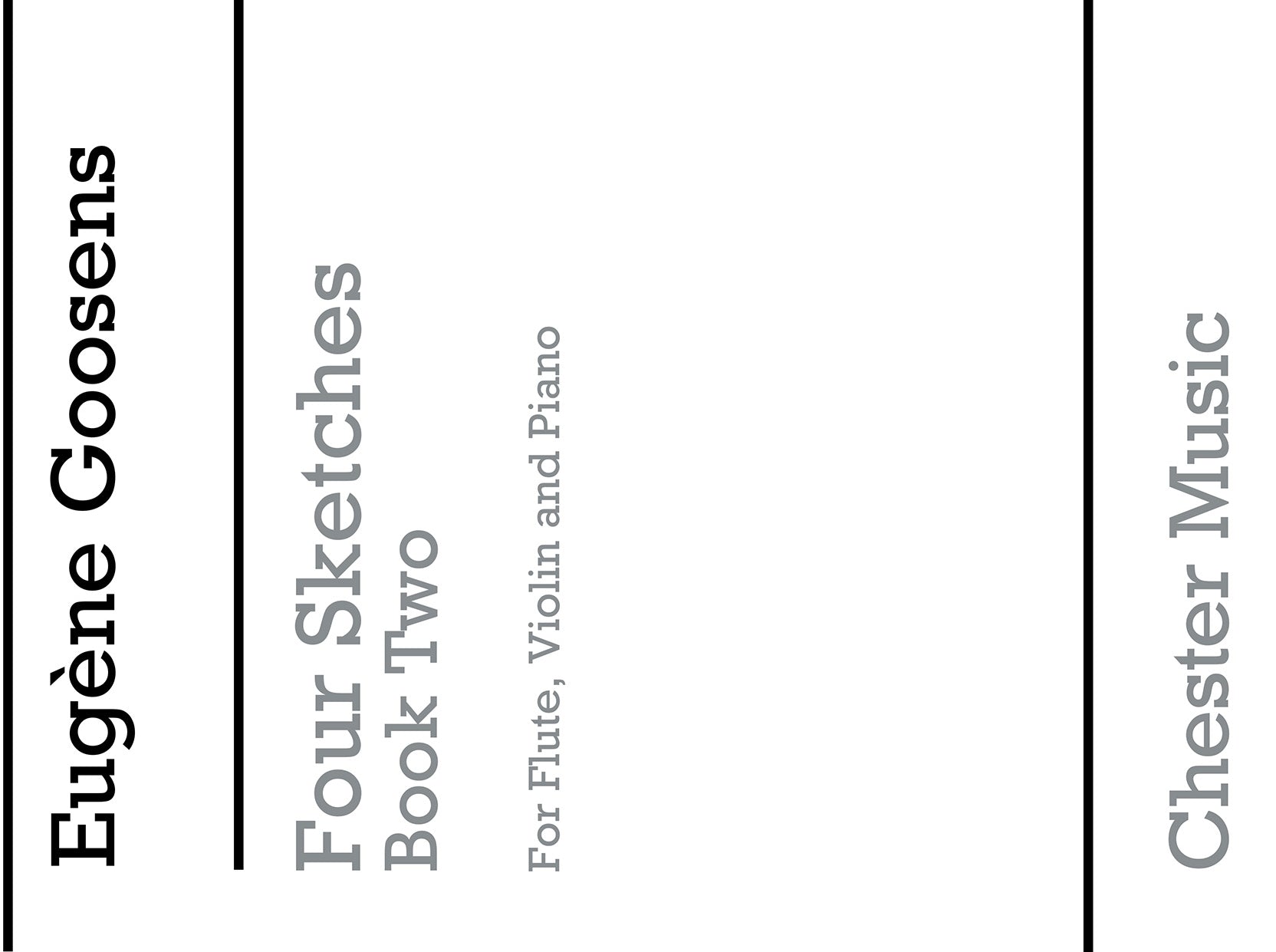 Four Sketches Book 2 de Eugene Goossens, Partition + parties pour ensemble de chambre