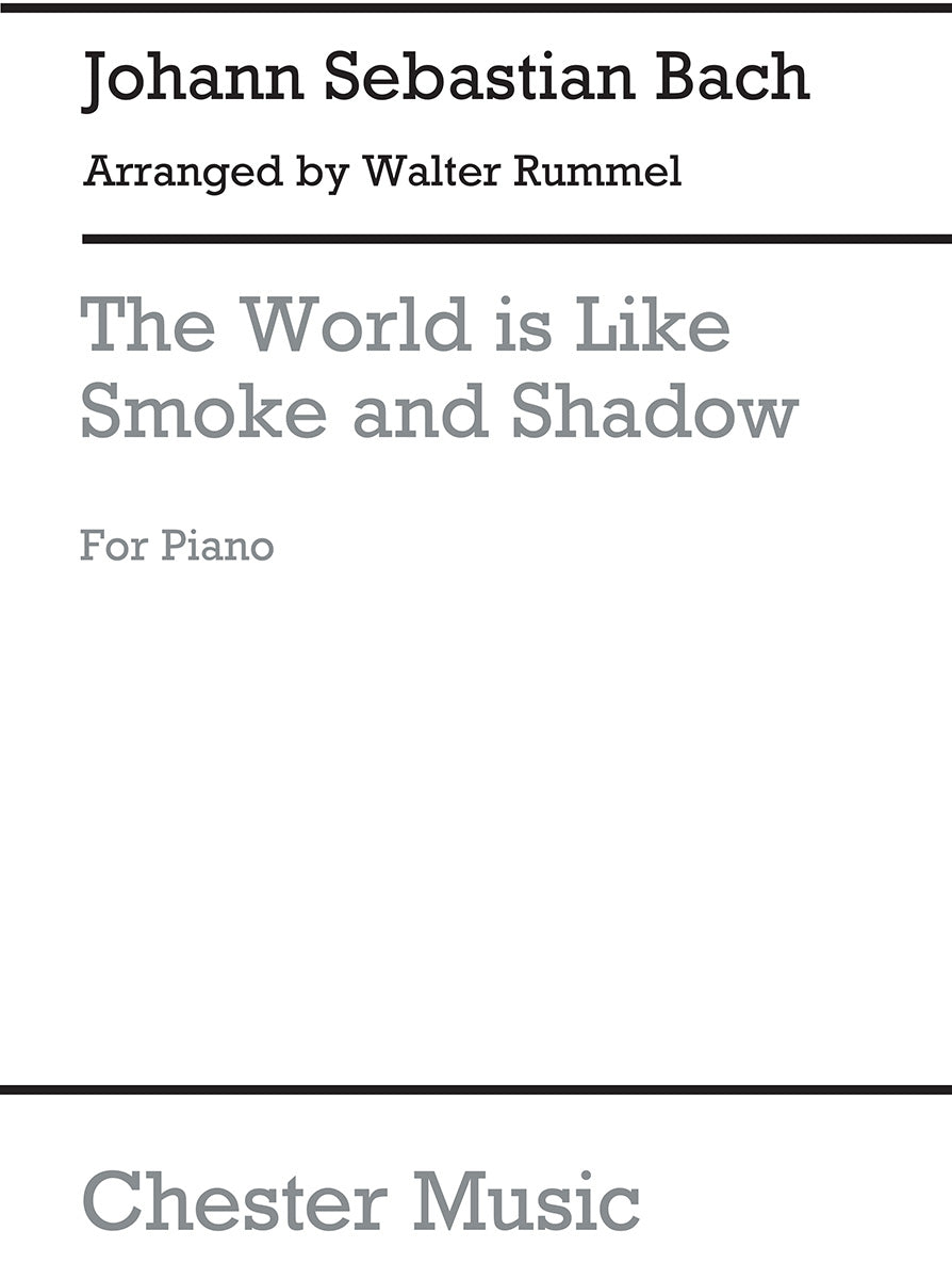World Is Smoke (Piano) de Johann Sebastian Bach, Livre pour piano