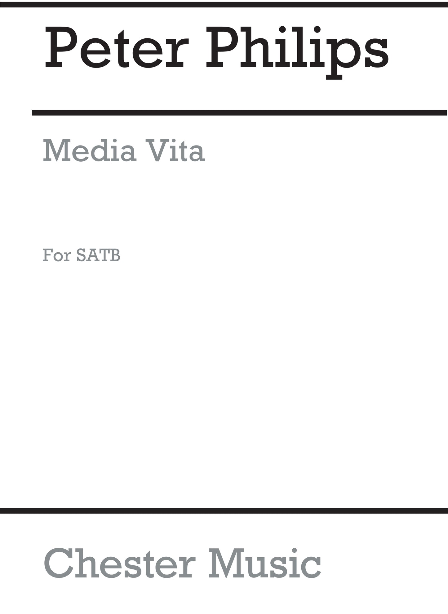 Media Vita In Morte Sumus de Peter Philips, Partition chorale pour sATB