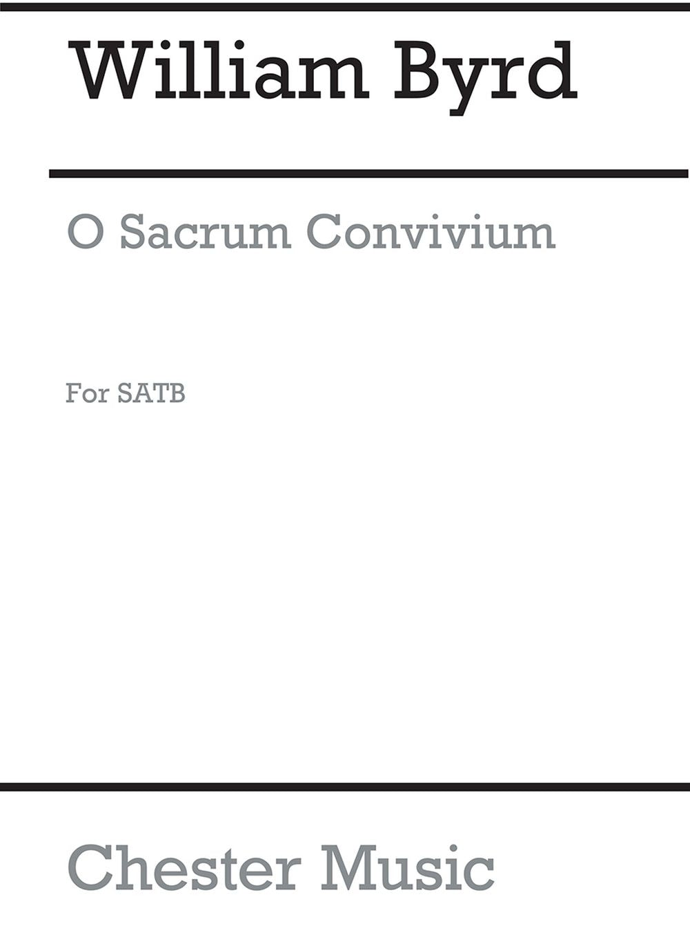O Sacrum Convivium (Collins) Satb (L) de William Byrd, Partition chorale pour sATB
