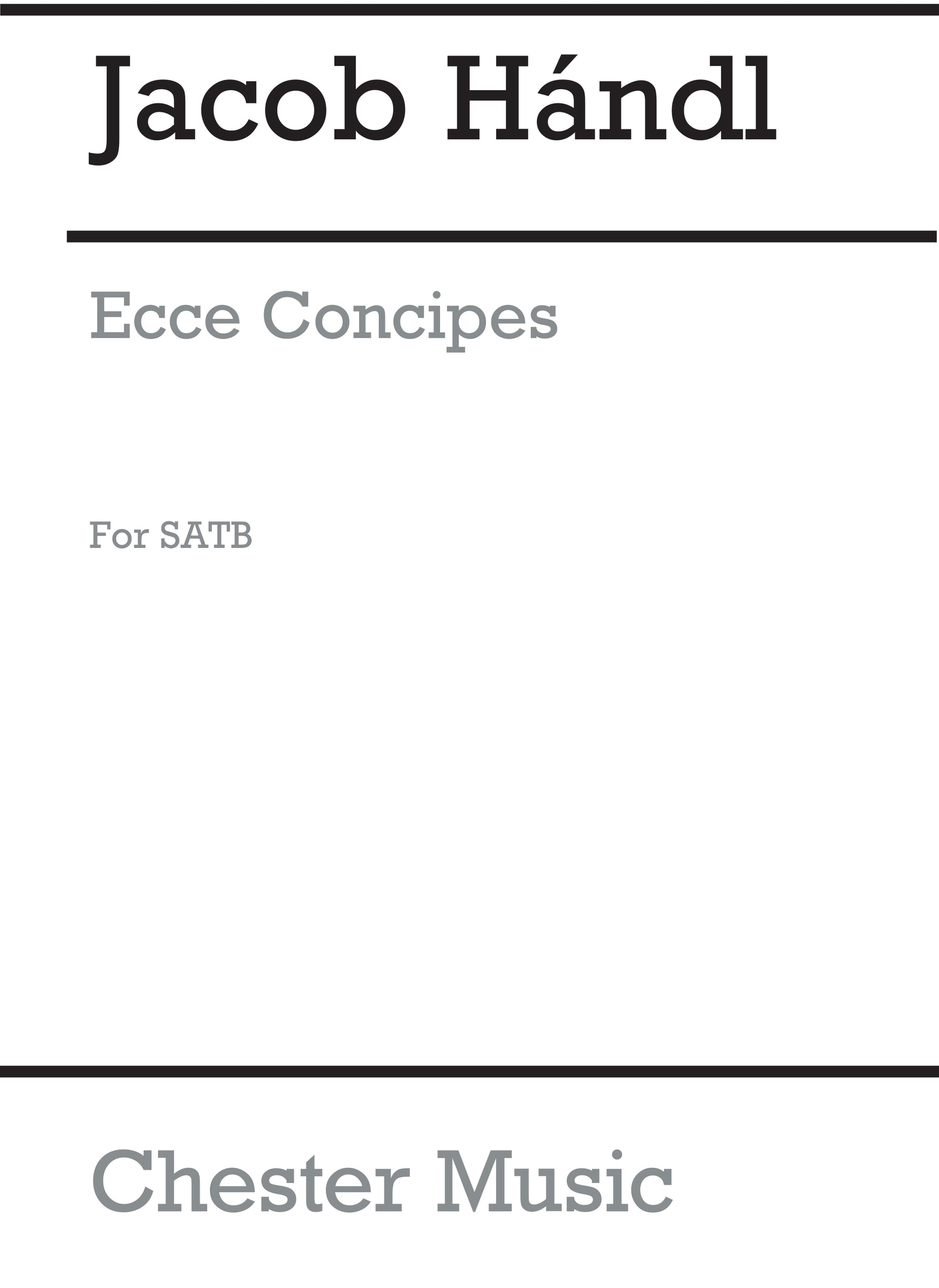 Ecce Concipies de Jacob Handl, Partition chorale pour sATB