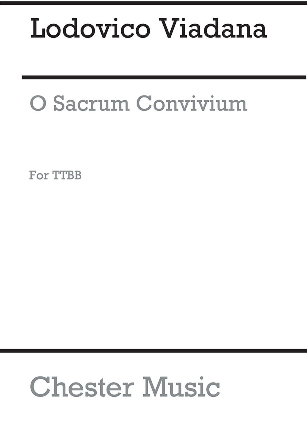O Sacrum Convivium for TTBB Chorus de Lodovico Grossi da Viadana, Partition chorale pour chœur d'hommes