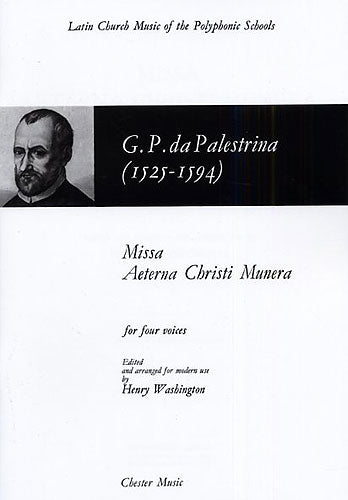Missa Aeterna Christi Munera de Giovanni Palestrina, Livre pour sATB