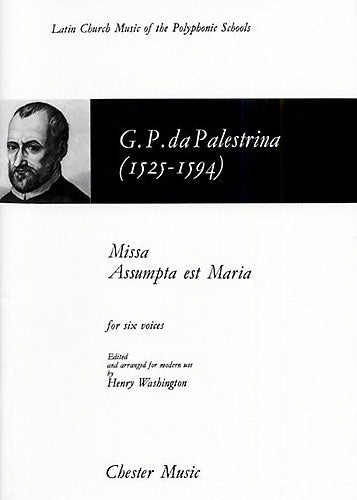Missa Assumpta Est Maria (Washington) de Giovanni Palestrina, Livre pour sATB