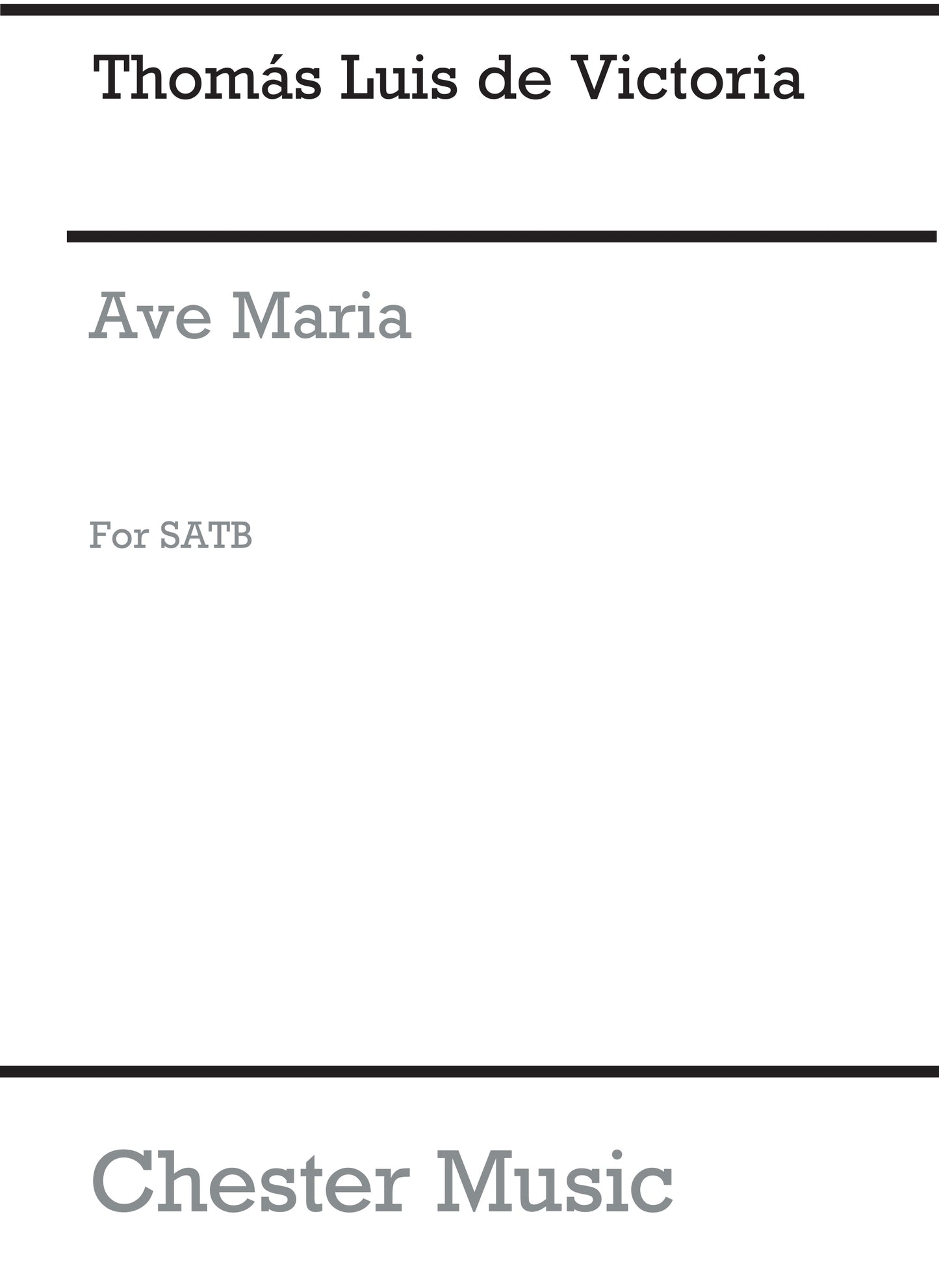Ave Maria (Steele) de Tomás Luis de Victoria, Partition chorale pour sATB
