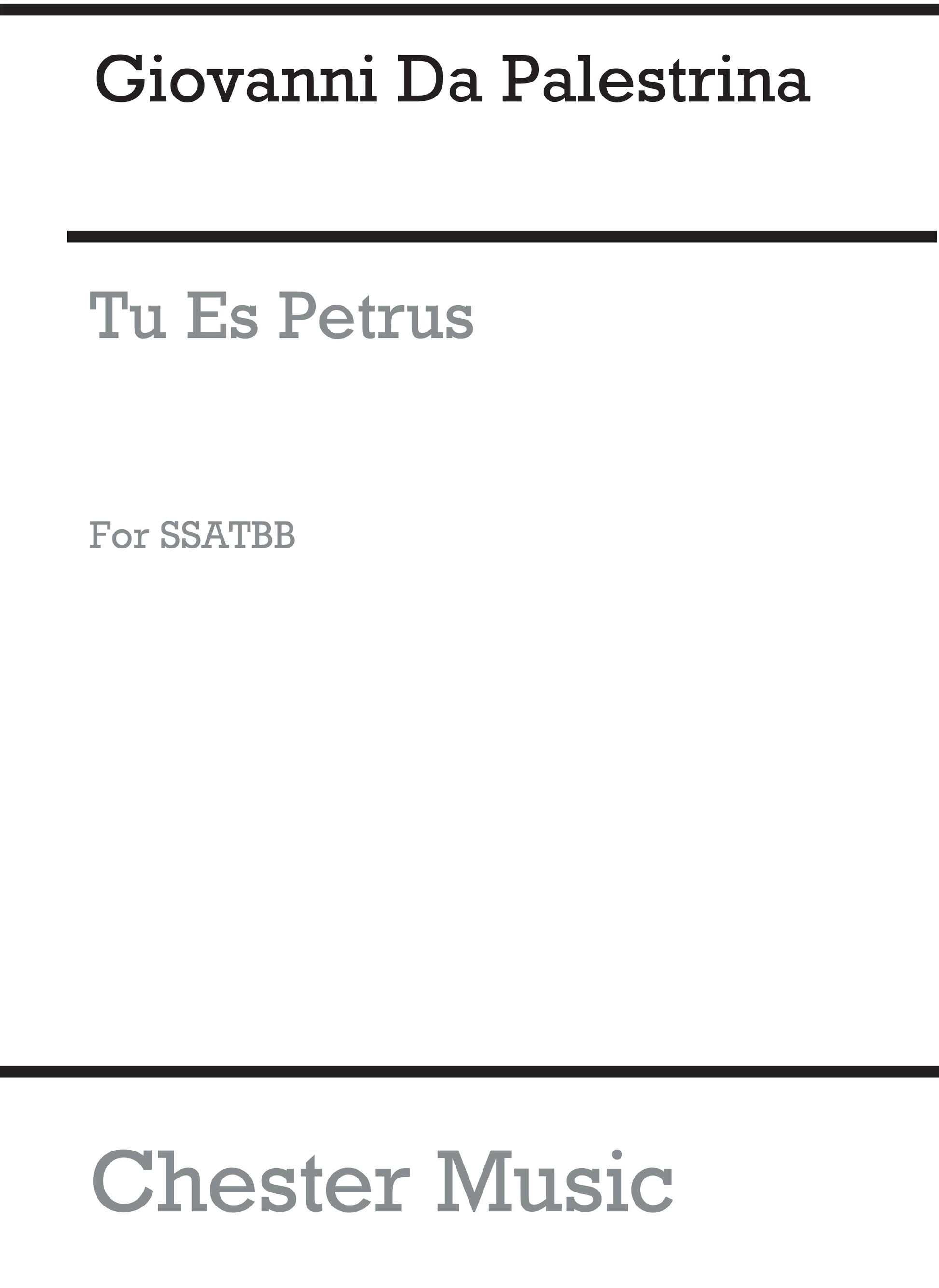 Tu Es Petrus de Giovanni Palestrina, Partition chorale pour sATB