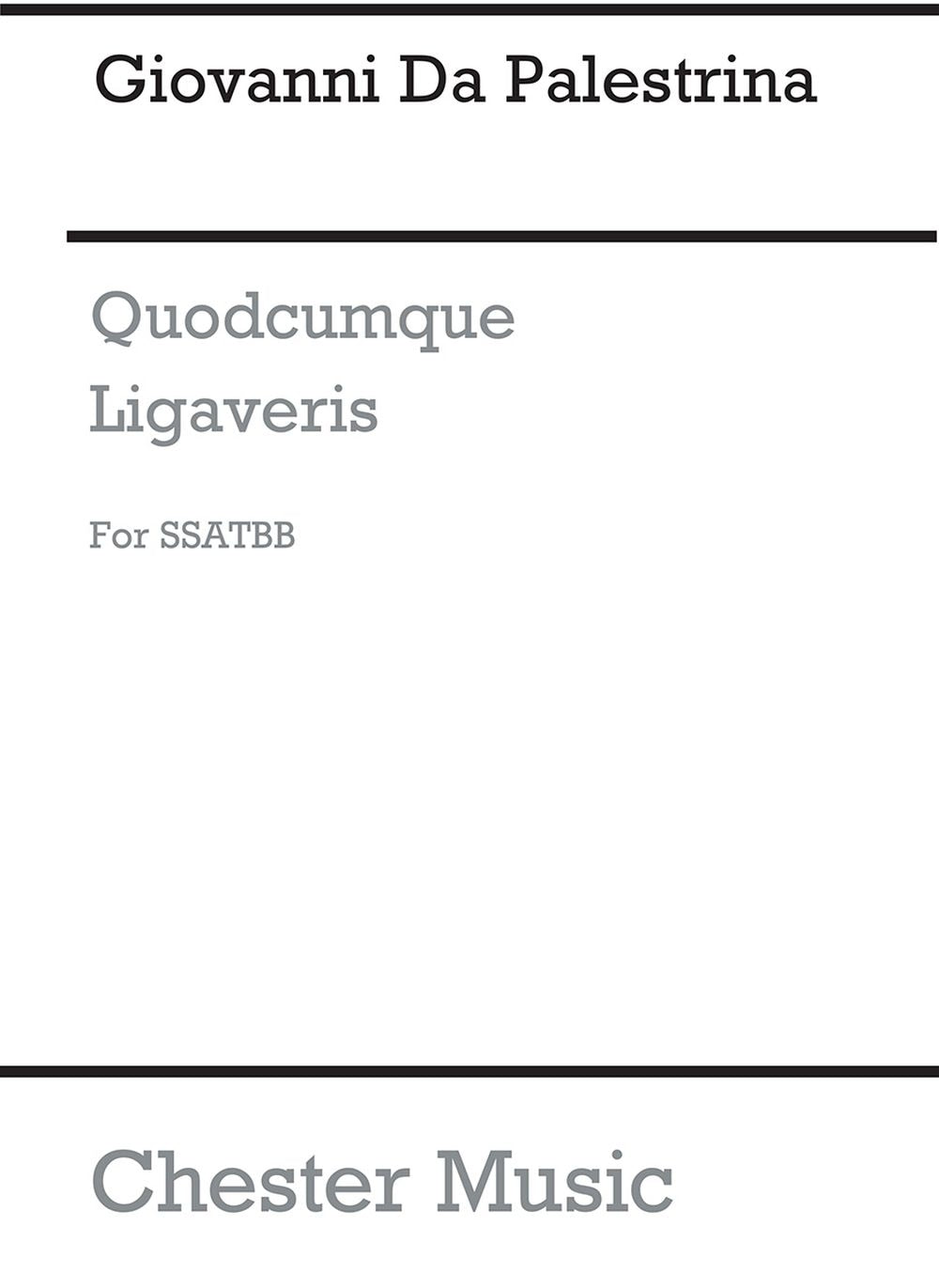 Quodcumque Ligaveris de Giovanni Palestrina, Partition chorale pour sATB
