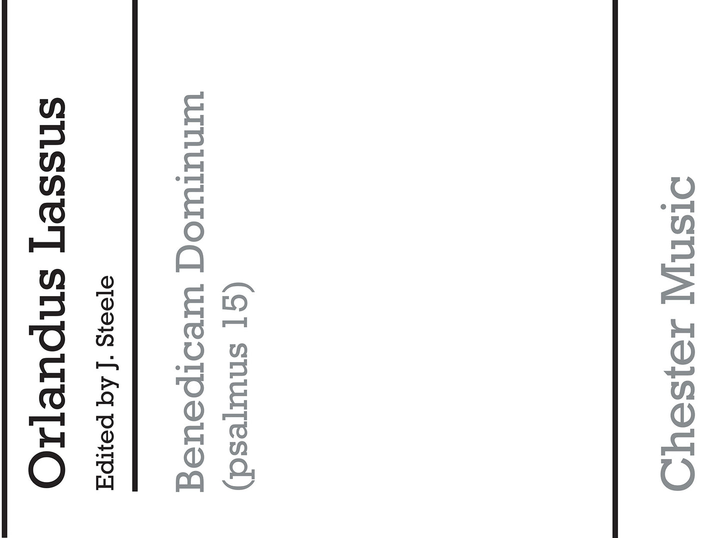 Benedicam Dominum de Orlando di Lasso, Partition chorale pour sATB