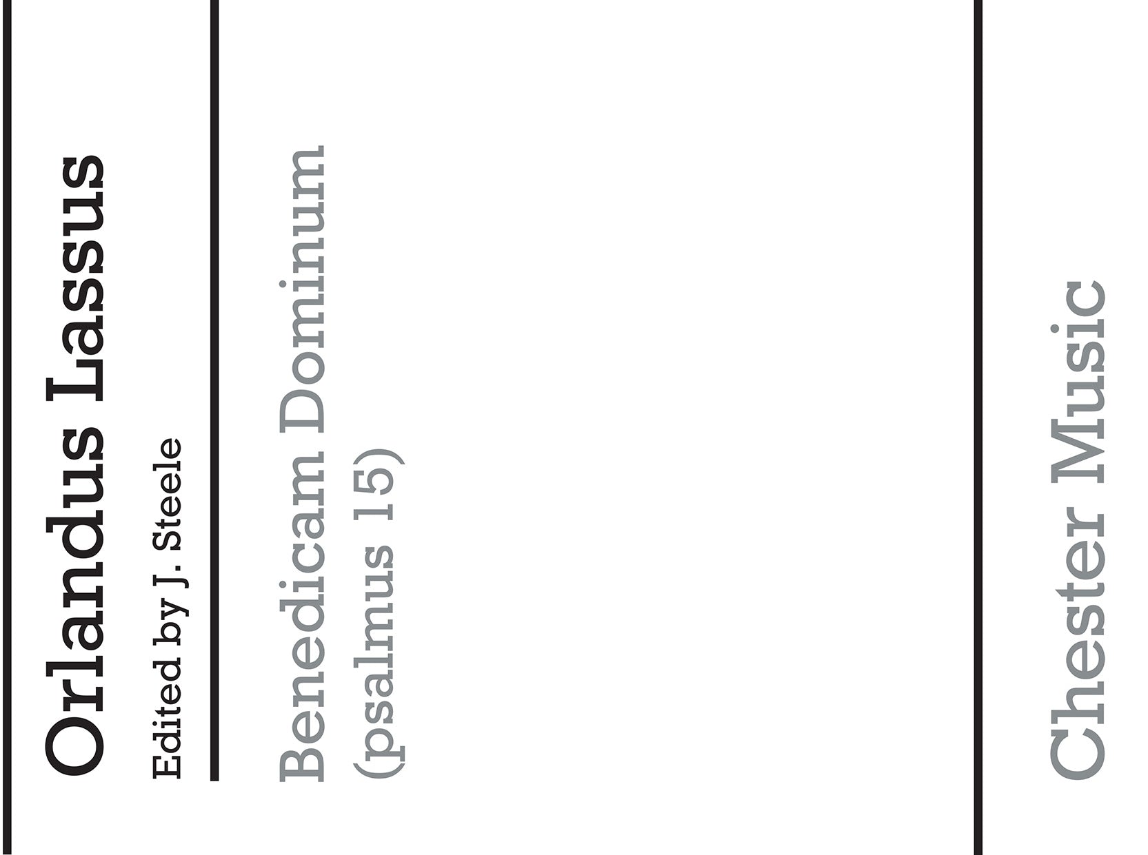 Benedicam Dominum de Orlando di Lasso, Partition chorale pour sATB