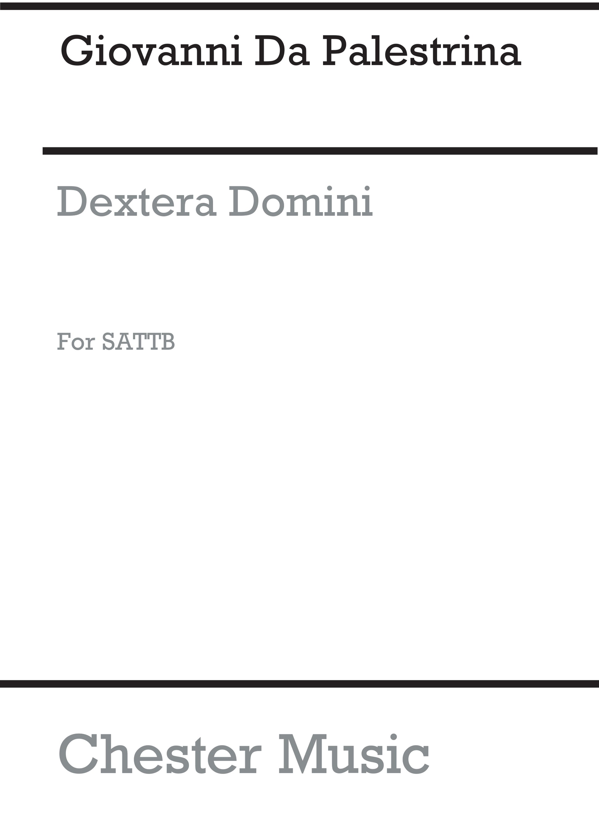 Dextera Domini de Giovanni Palestrina, Partition chorale pour sATB