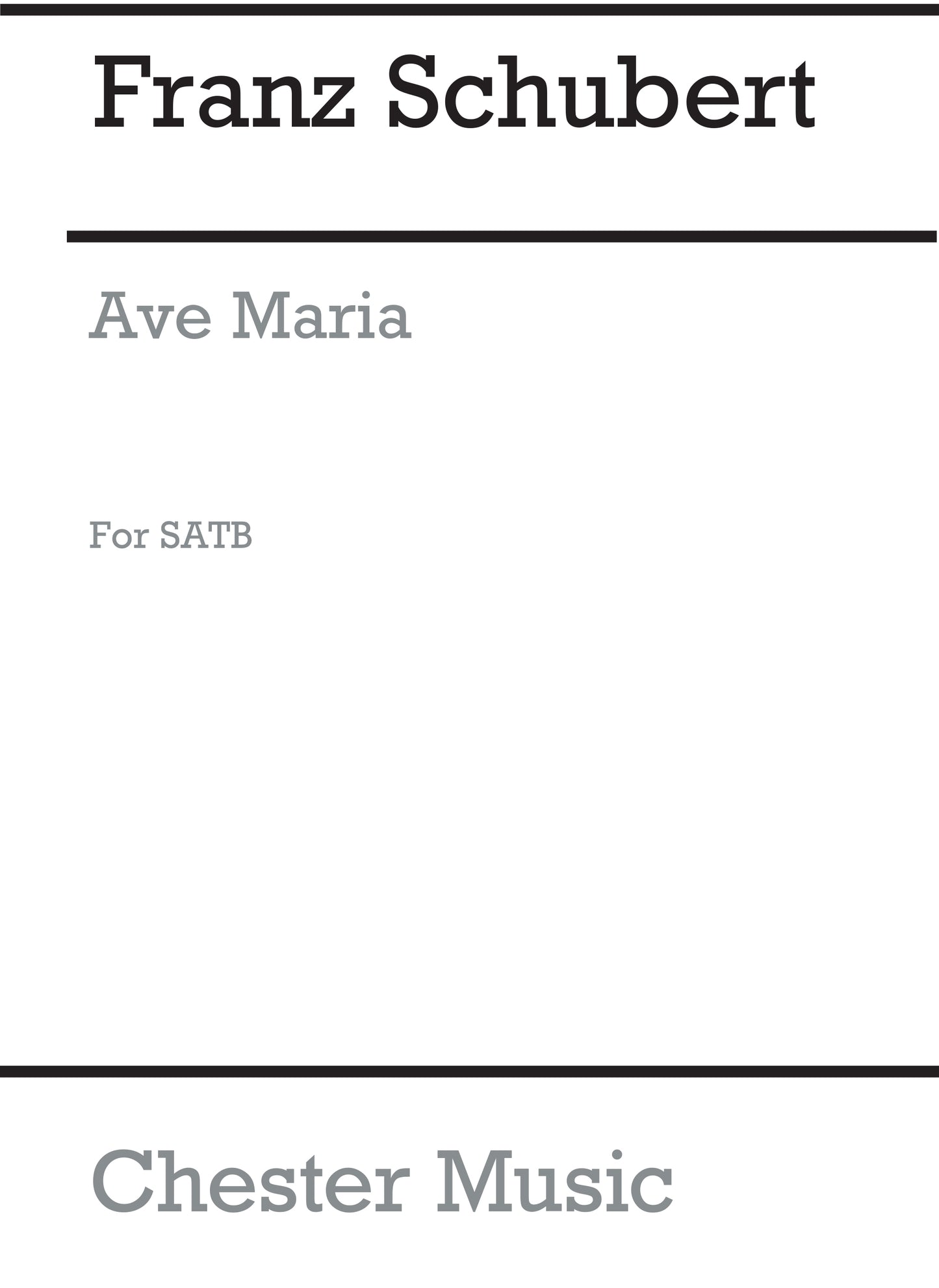 Ave Maria (McCarthey) de Franz Schubert, Partition chorale pour sATB
