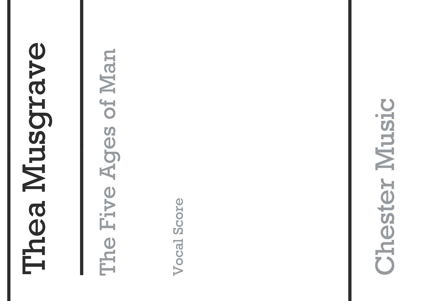 The Five Ages Of Man de Thea Musgrave, Partie séparée pour orchestre