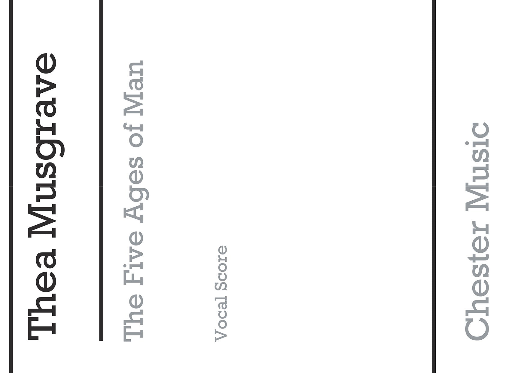 The Five Ages Of Man de Thea Musgrave, Partie séparée pour orchestre