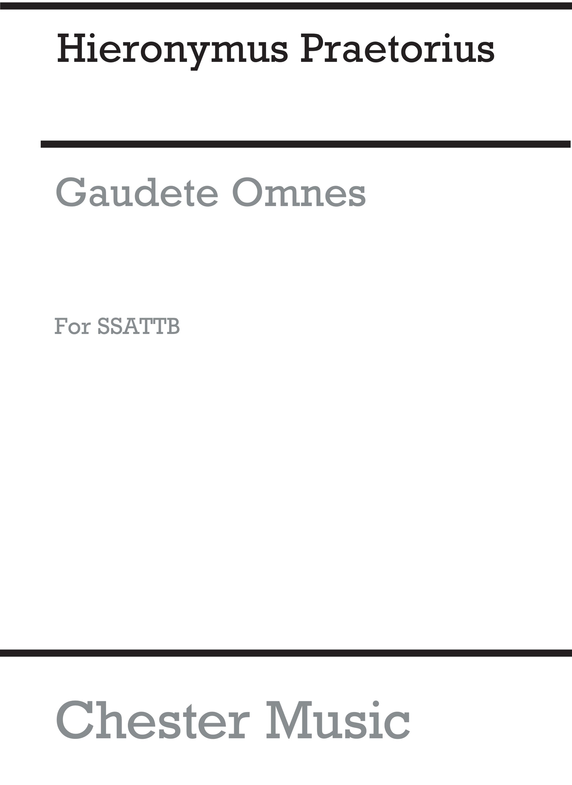 Gaudete Omnes de Michael Praetorius, Partition chorale pour sATB