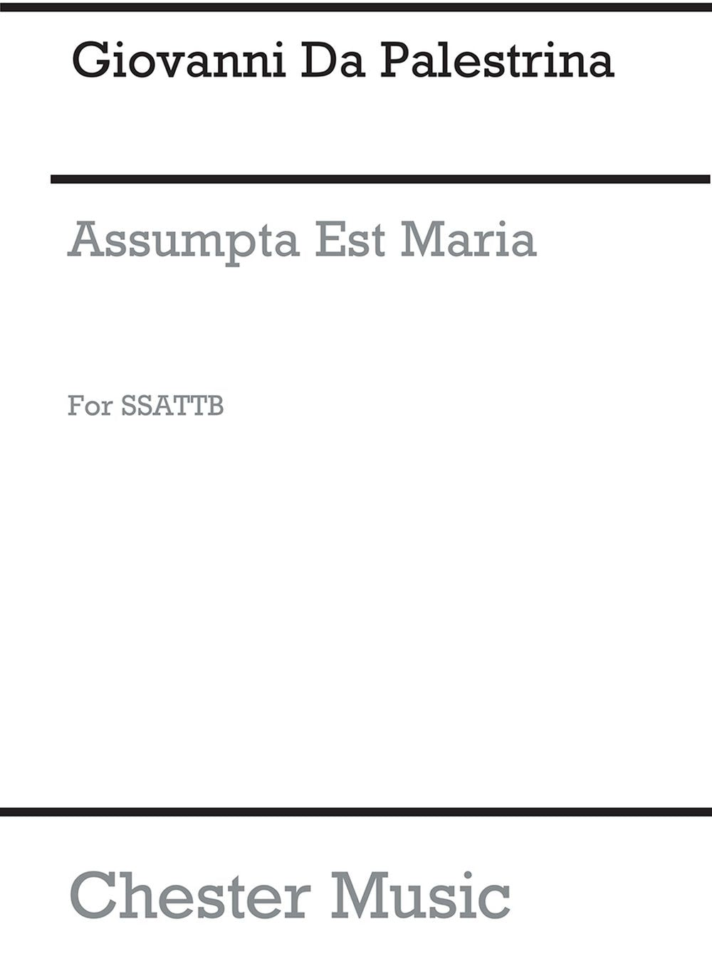 Assumpta Est Maria - Motet (Davison) de Giovanni Palestrina, Livre pour sATB
