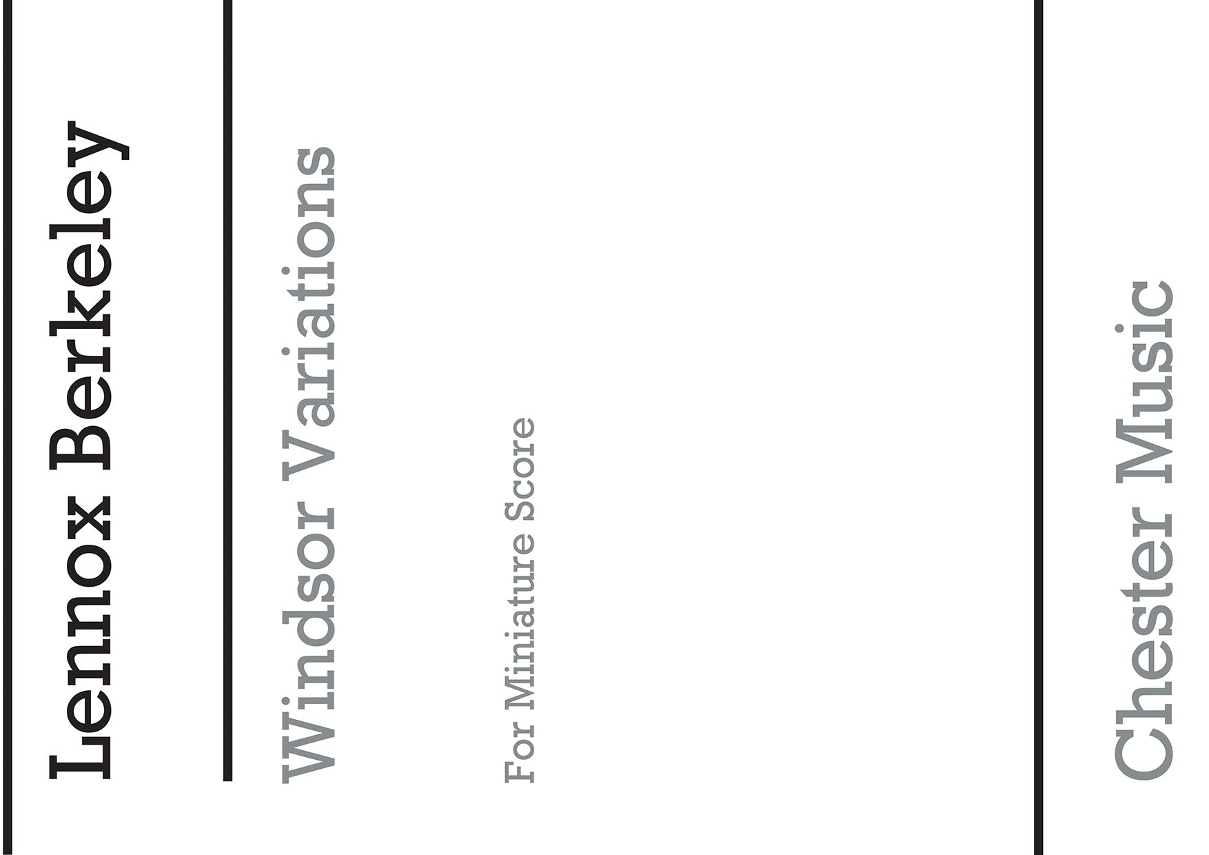 Windsor Variations Op.75 (Miniature Score) de Lennox Berkeley, Partition pour orchestre et Ensemble de chambre