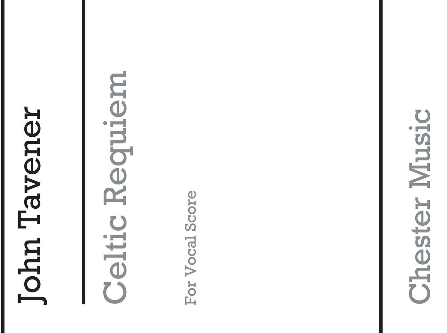 Celtic Requiem de John Tavener, Partition chorale pour voix de soprano et SATB et Orchestre