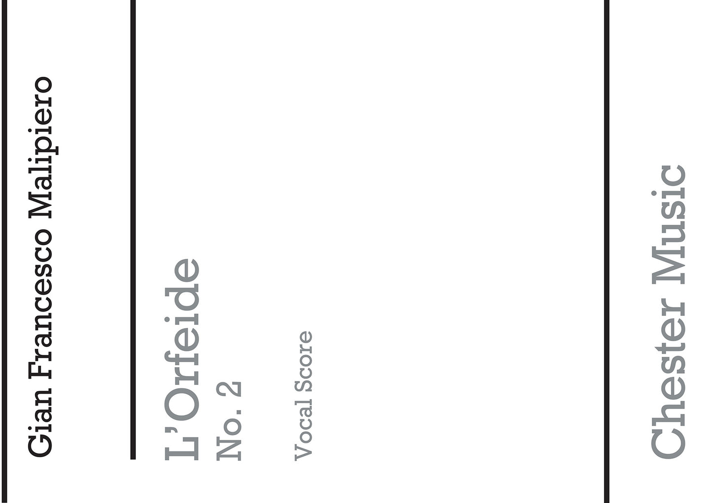 L'Orfeide (Seven Songs) de Gian Francesco Malipiero, Livre pour sATB et Piano