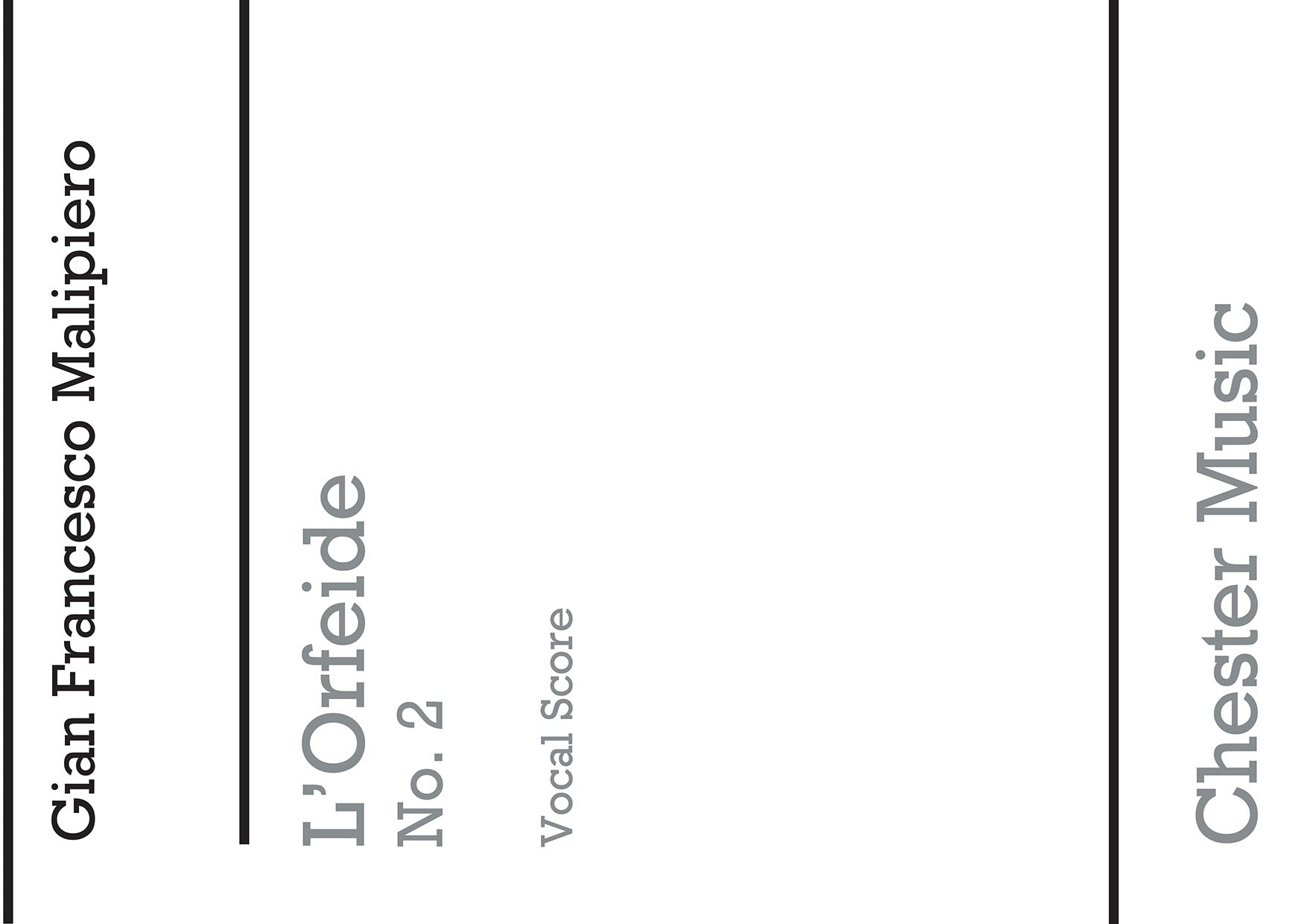 L'Orfeide (Seven Songs) de Gian Francesco Malipiero, Livre pour sATB et Piano