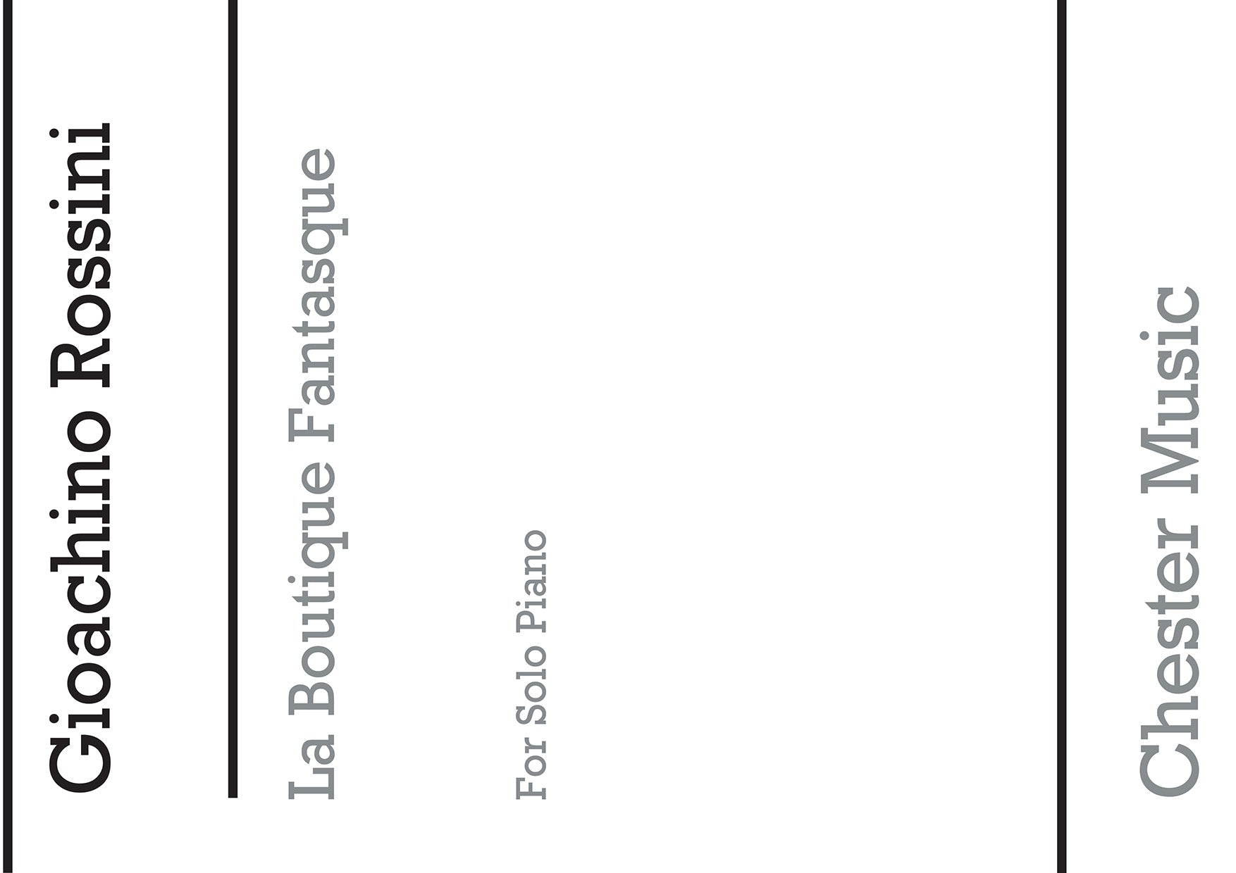 La Boutique Fantasque de Gioachino Rossini, Livre pour piano