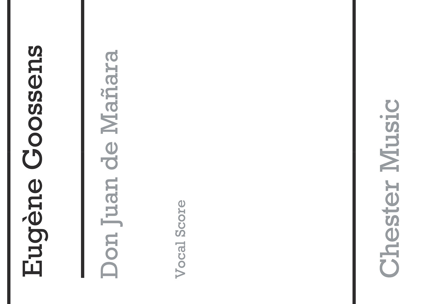 Don Juan De Manara de Eugene Goossens, Partie séparée pour sATB et Orchestre